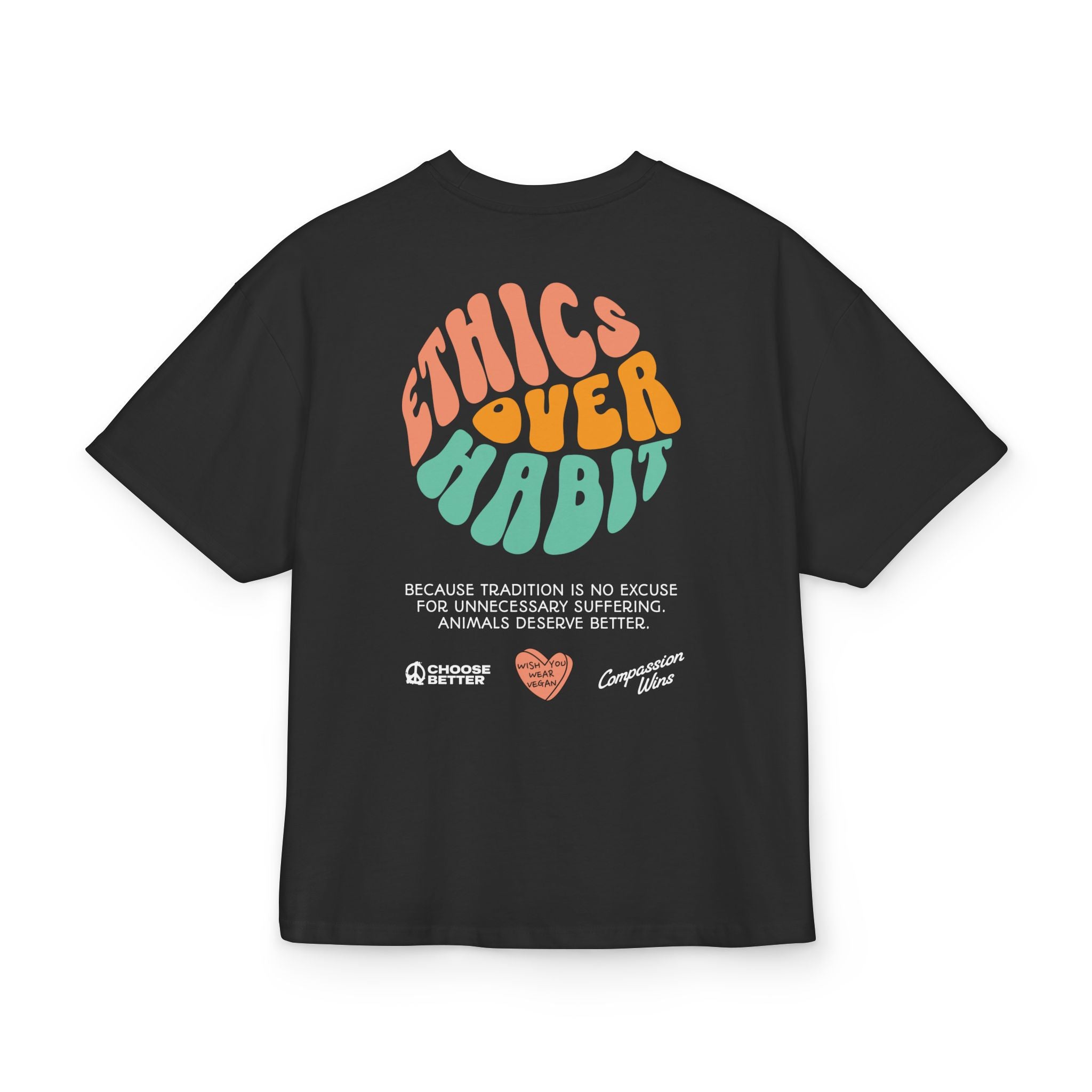 Ethics Over Habit Unisex Oversized Shirt