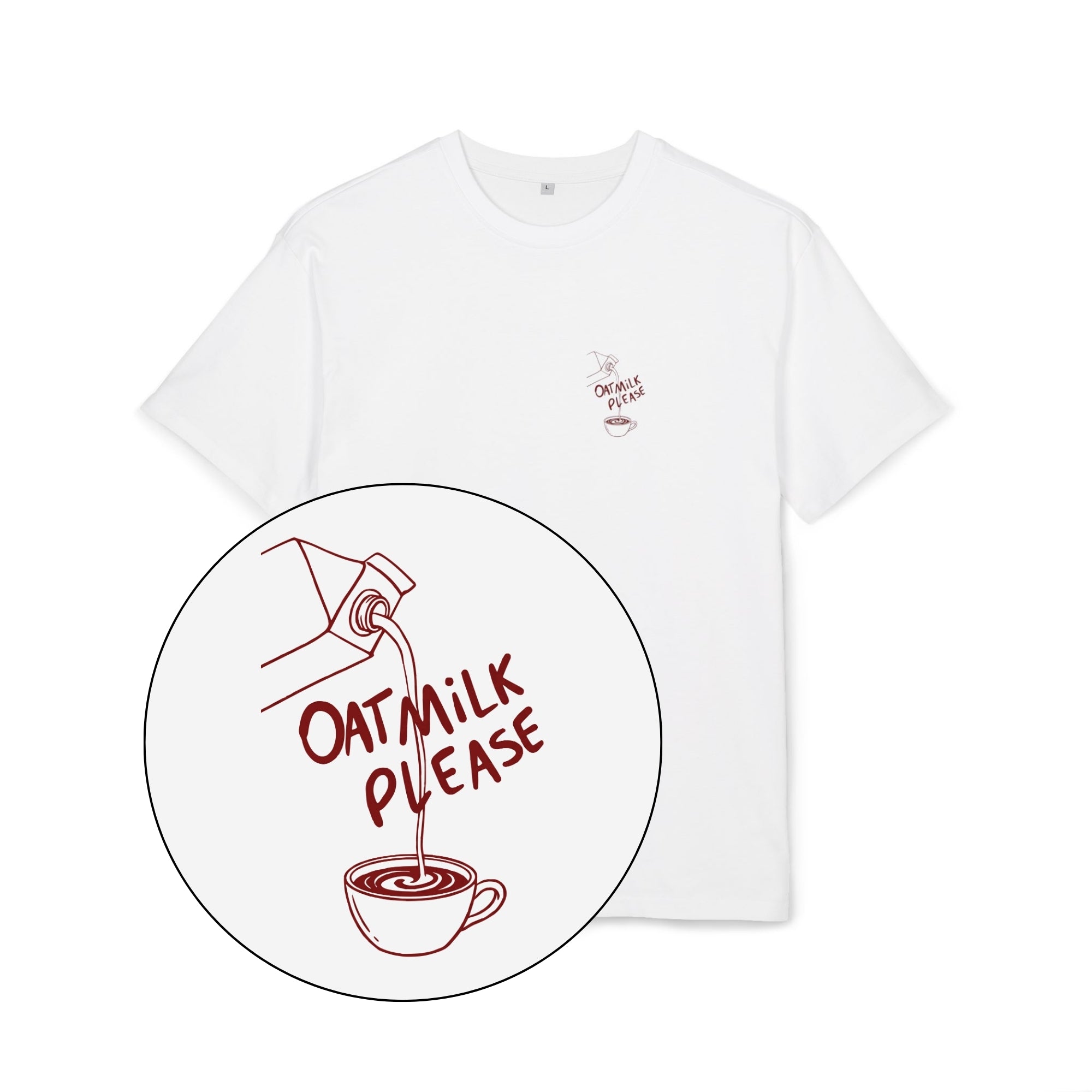 Oat Milk Please Unisex Oversized Shirt