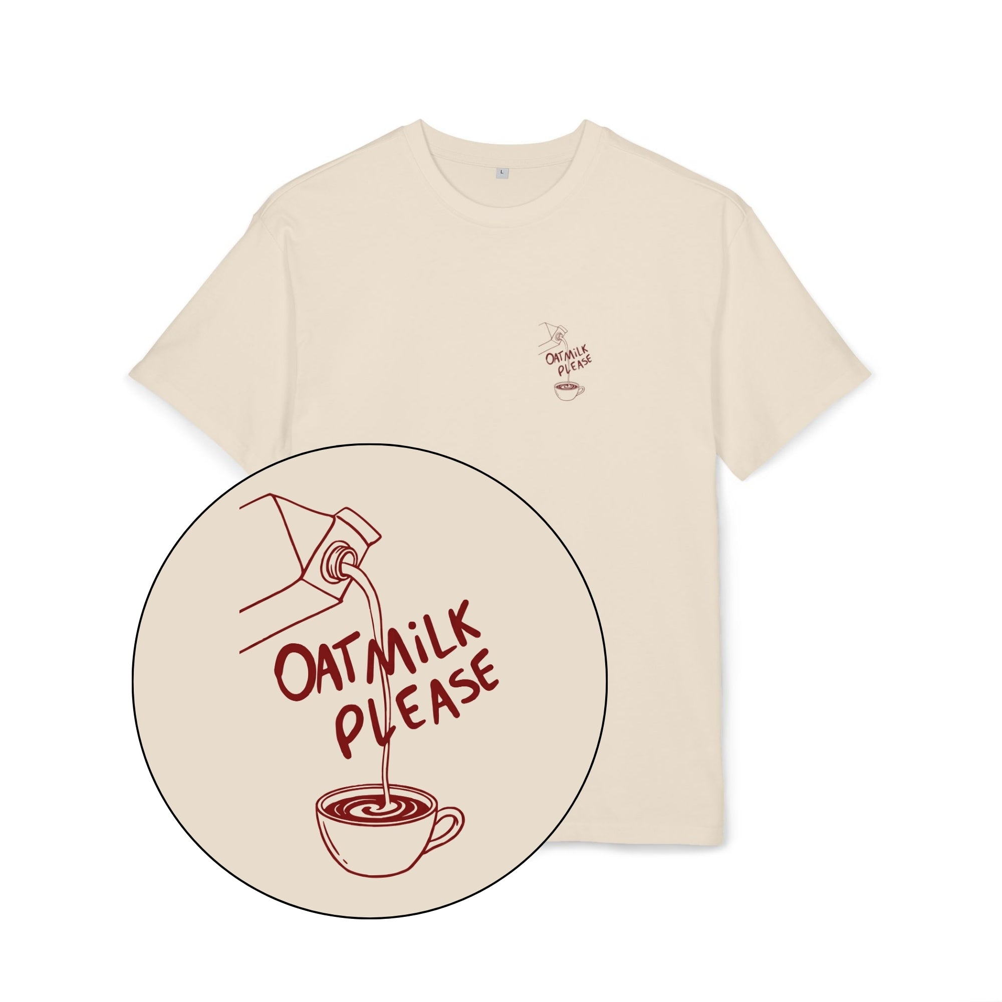Oat Milk Please Unisex Oversized Shirt