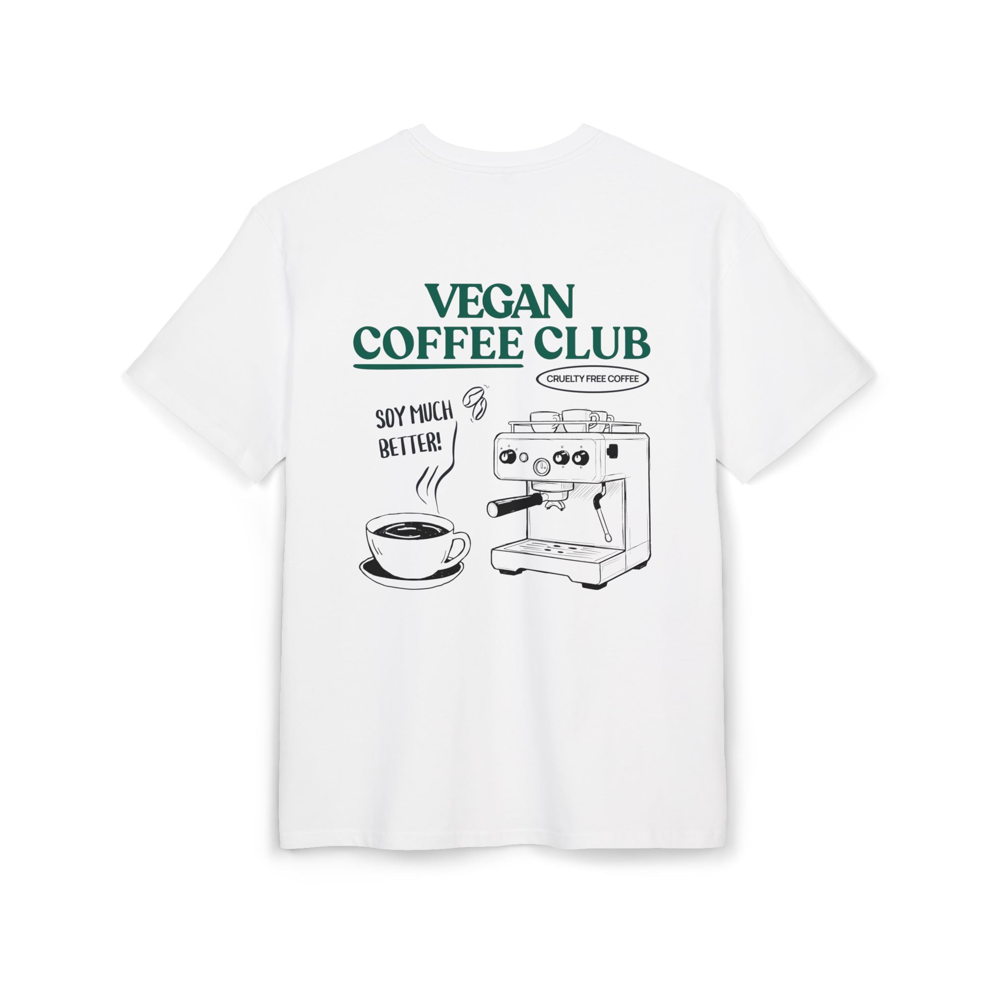 Vegan Coffee Club Unisex Oversized Shirt
