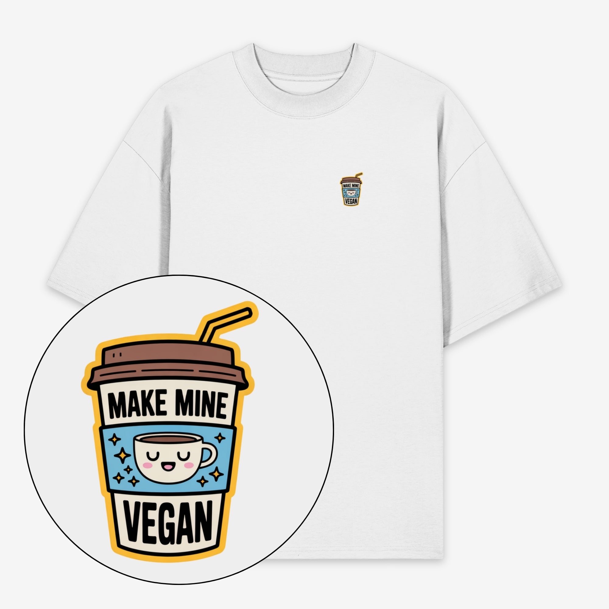 Make Mine Vegan Unisex Oversized Shirt