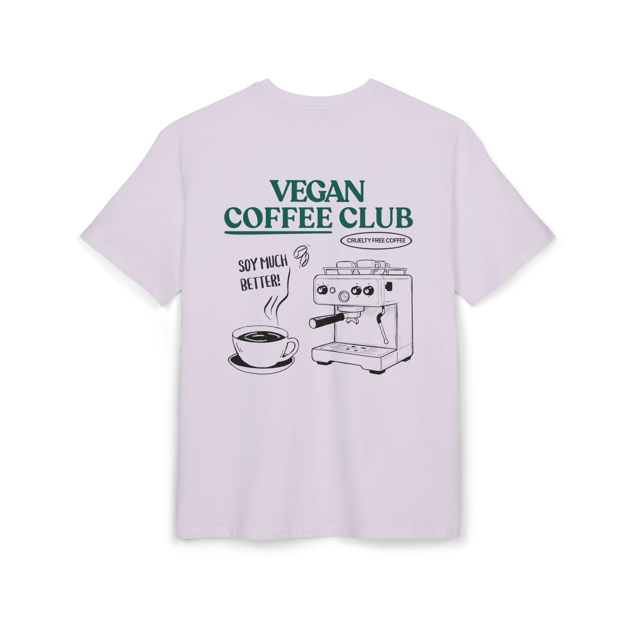 Vegan Coffee Club Unisex Oversized Shirt