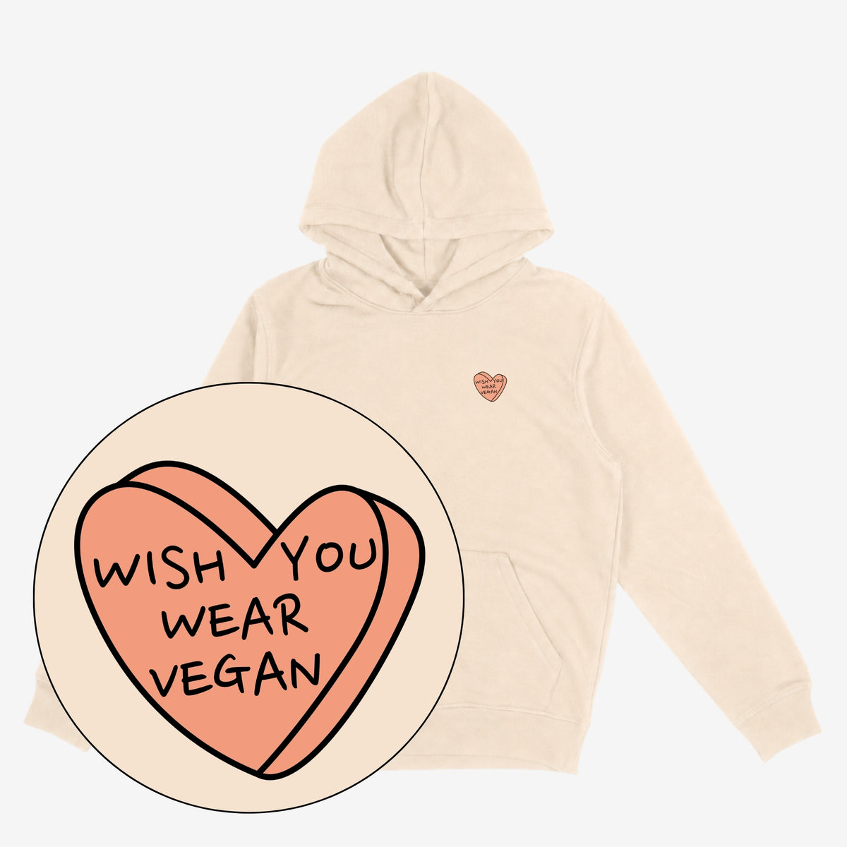 Wish You Wear Vegan Unisex Hoodie