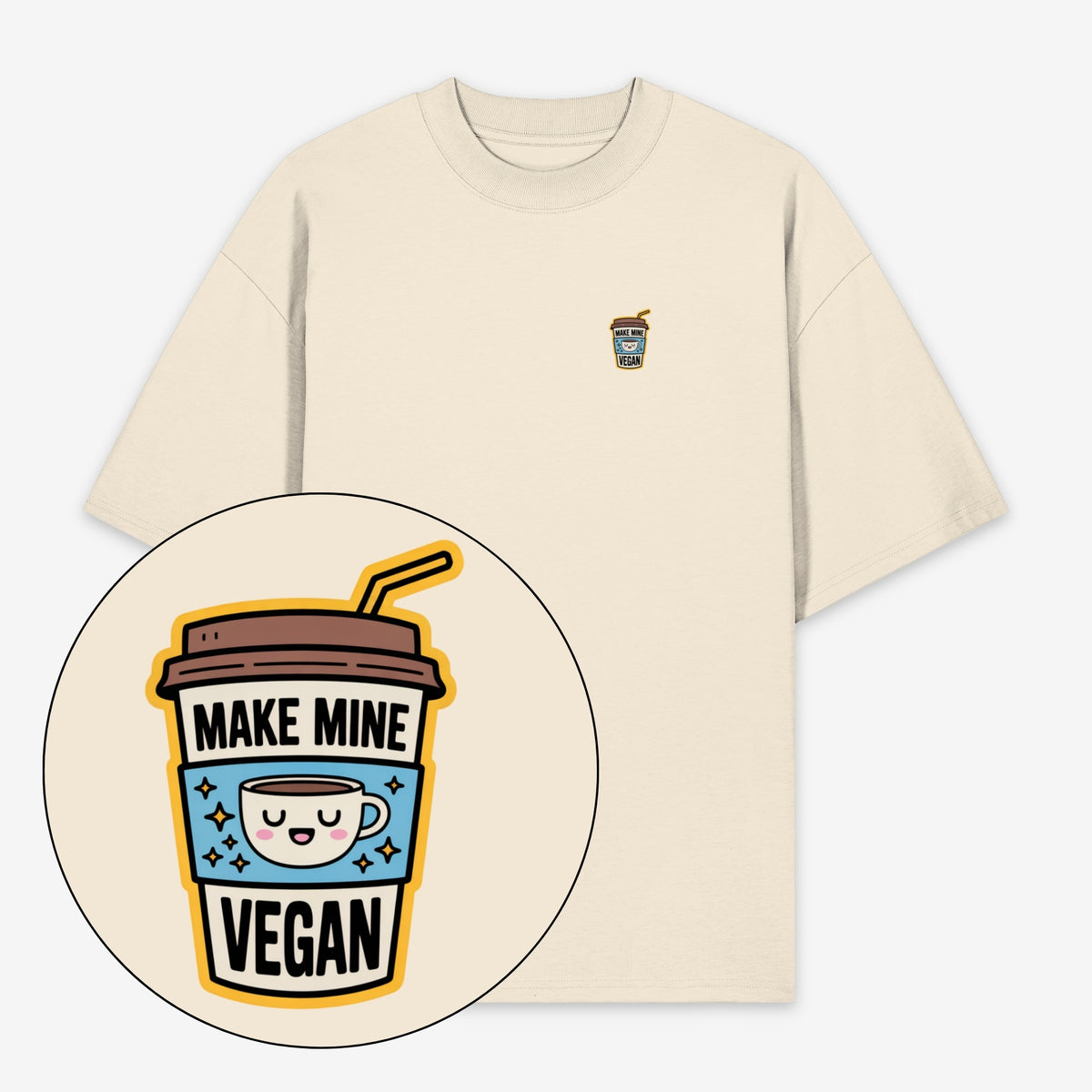 Make Mine Vegan Unisex Oversized Shirt