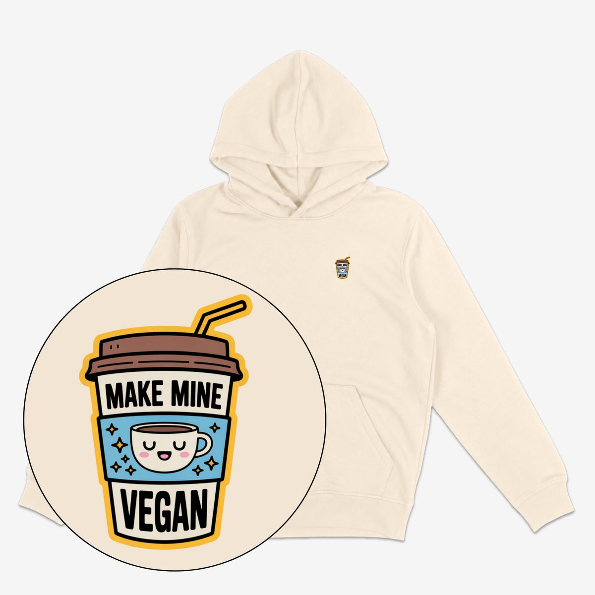 Make Mine Vegan Unisex Hoodie