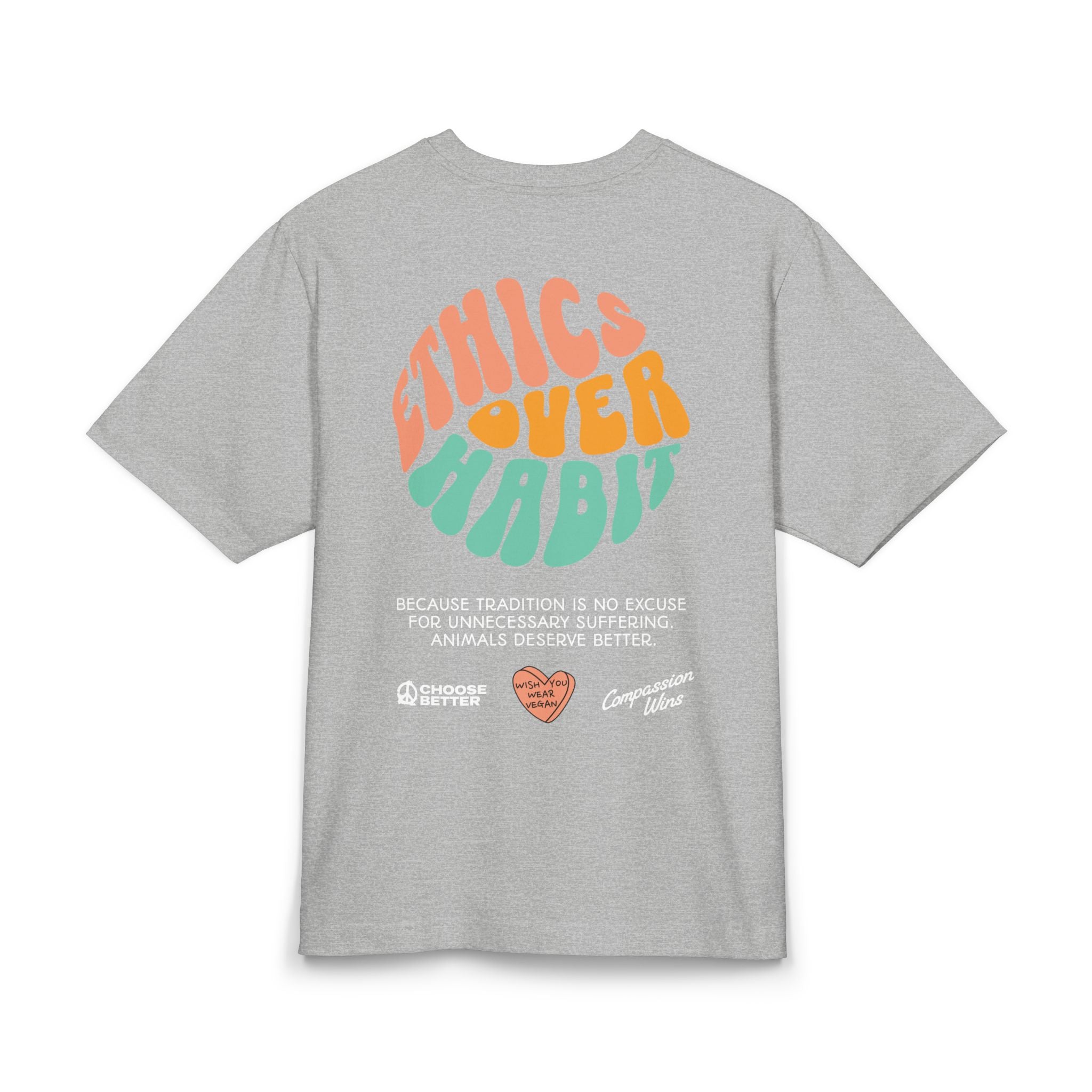 Ethics Over Habit Unisex Oversized Shirt