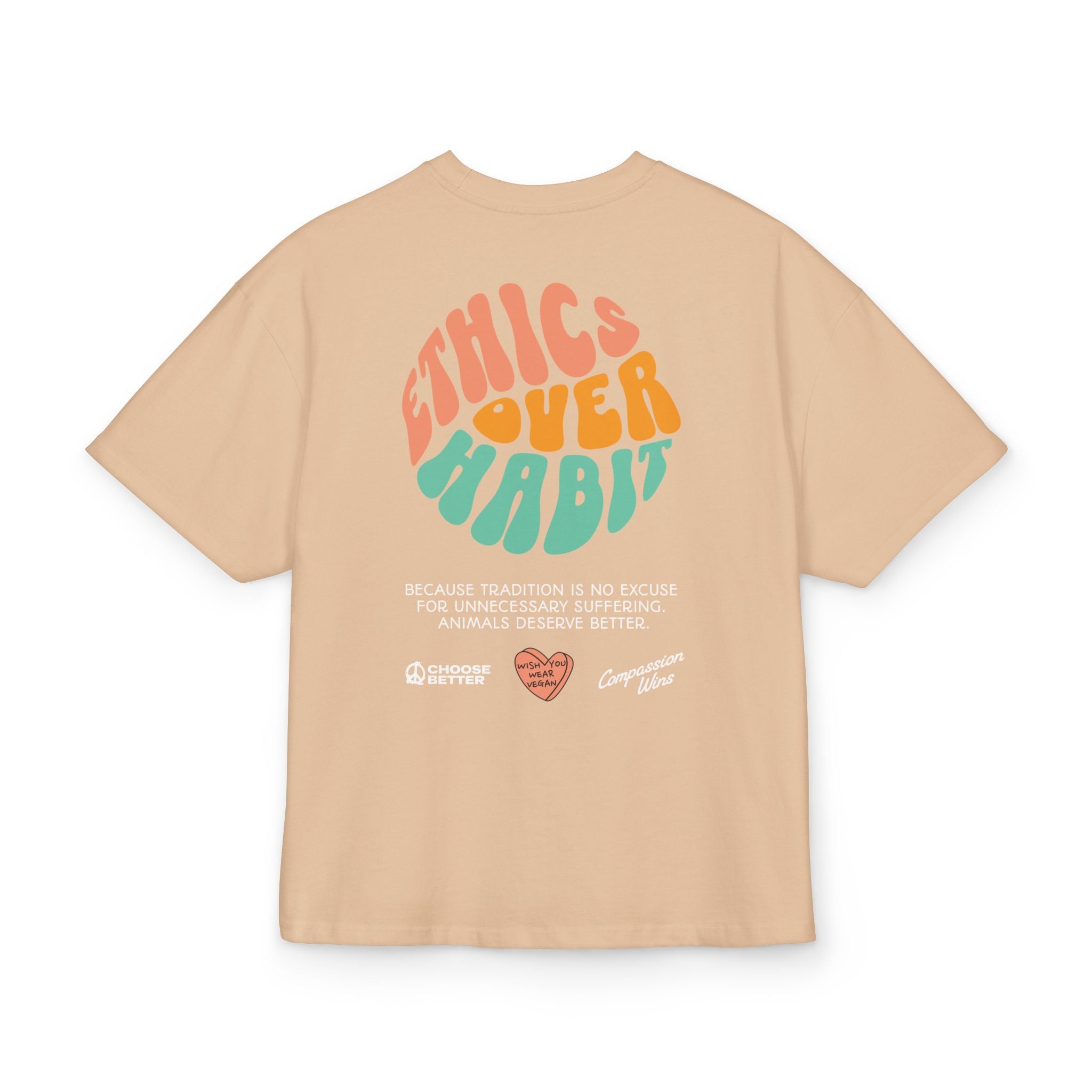 Ethics Over Habit Unisex Oversized Shirt