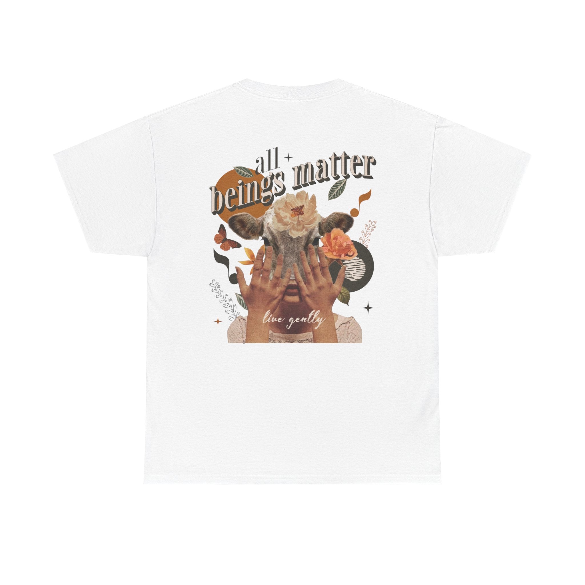 T-Shirt — 'All Beings Matter' Vintage Collage Tee (Love Gently)