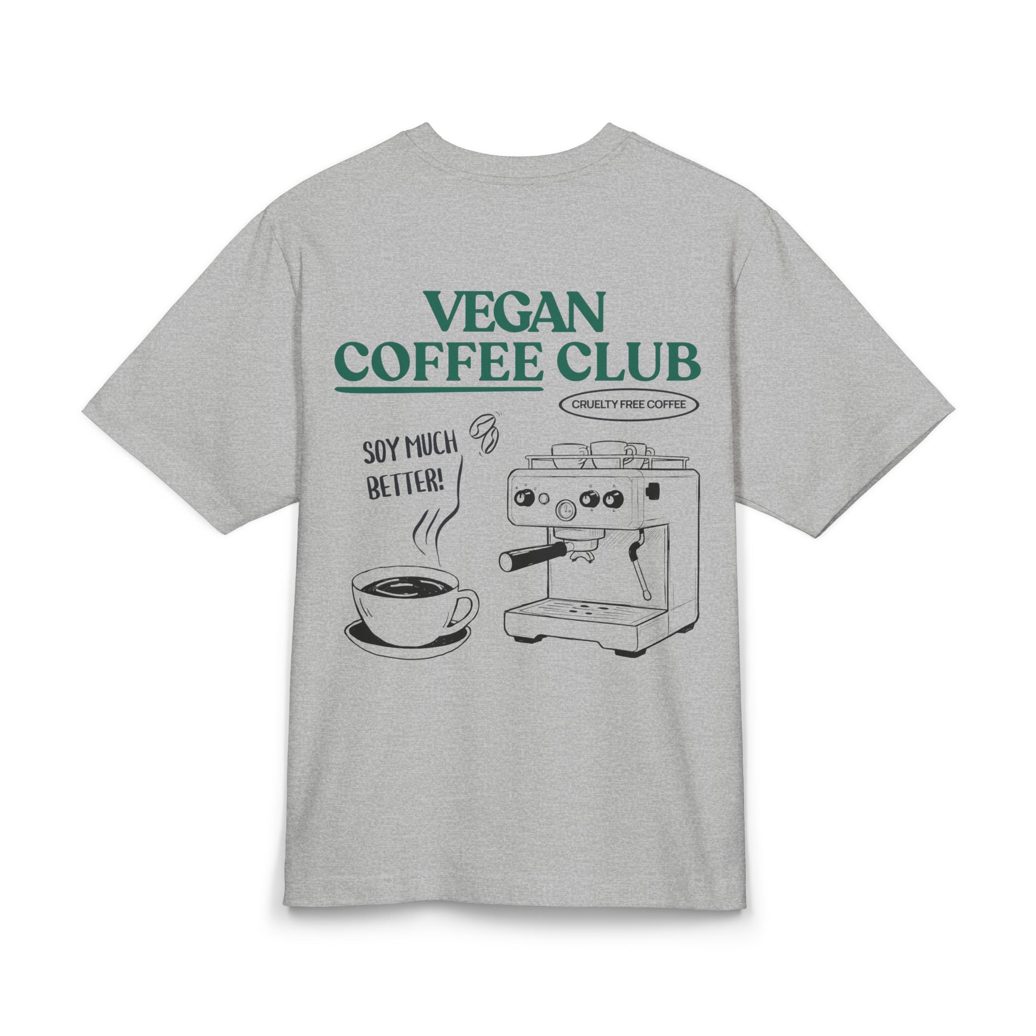 Vegan Coffee Club Unisex Oversized Shirt
