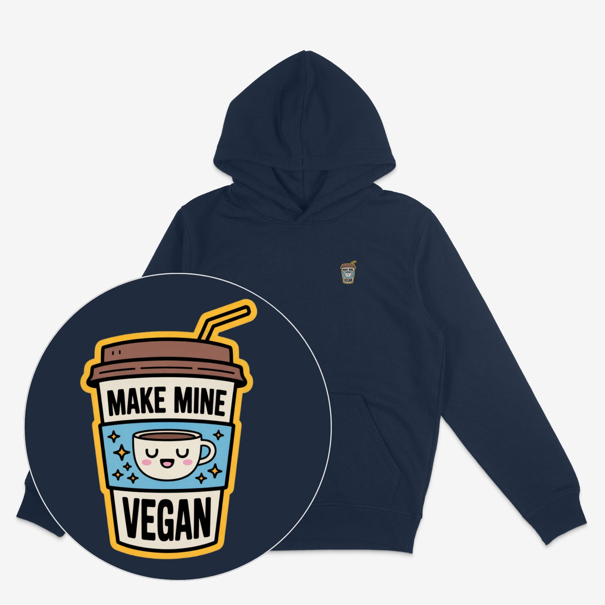 Make Mine Vegan Unisex Hoodie
