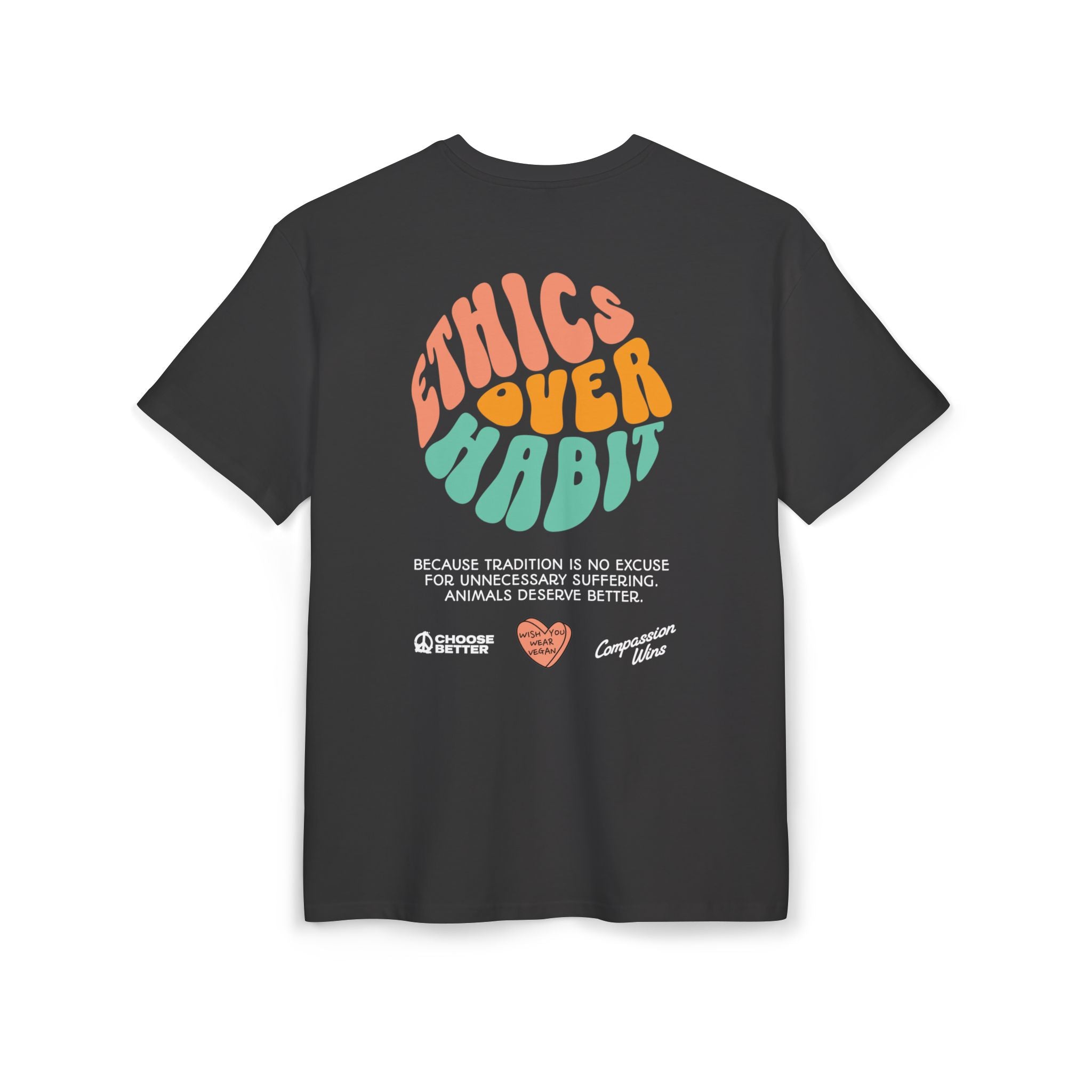 Ethics Over Habit Unisex Oversized Shirt