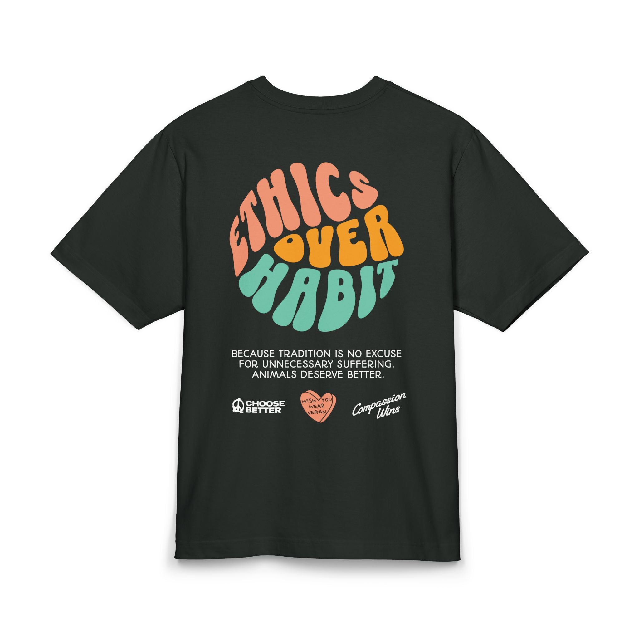 Ethics Over Habit Unisex Oversized Shirt