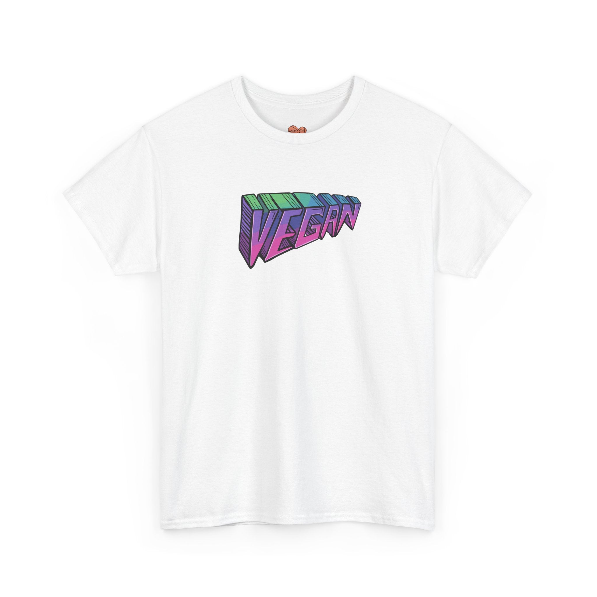 Vegan Retro 3D Logo T‑Shirt