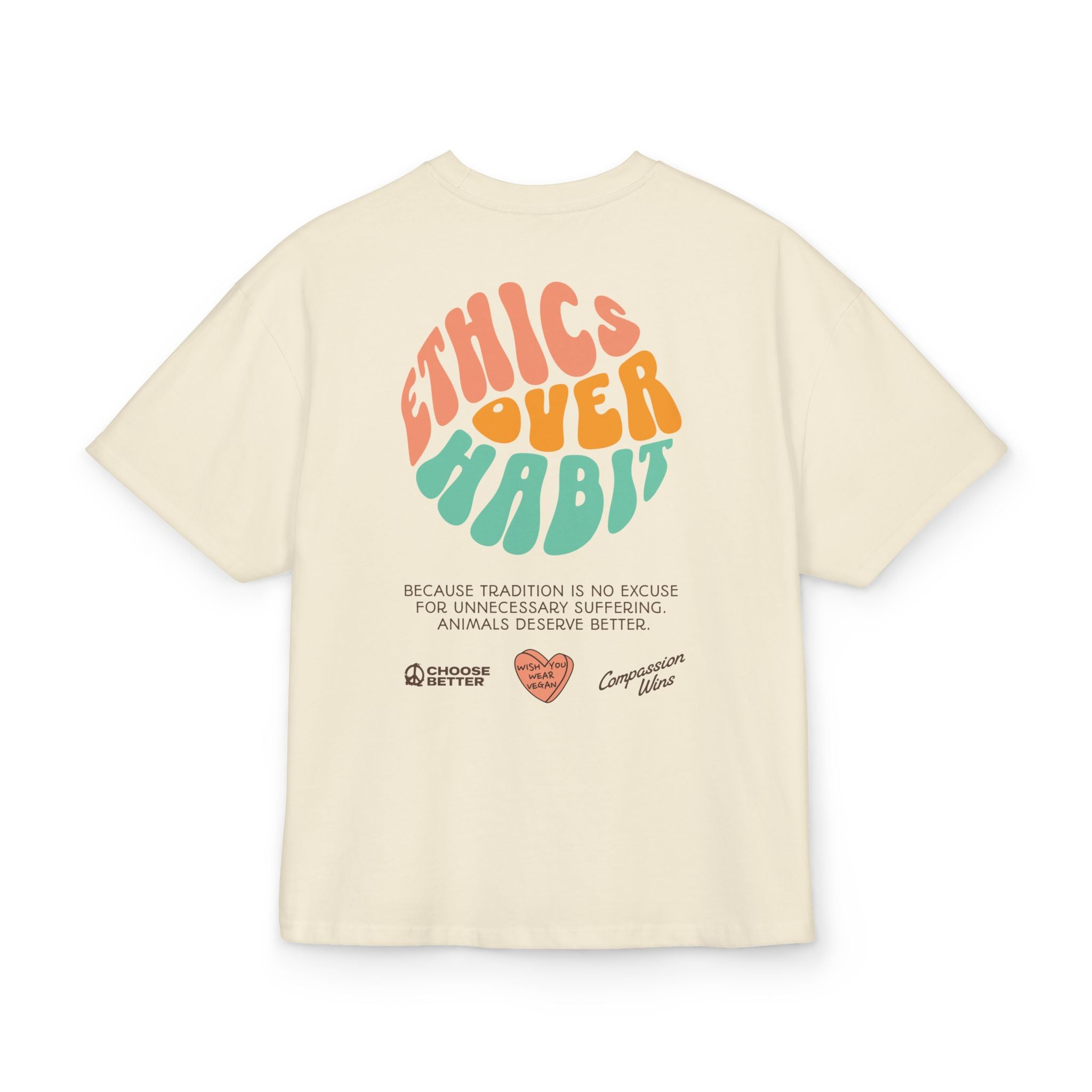 Ethics Over Habit Unisex Oversized Shirt