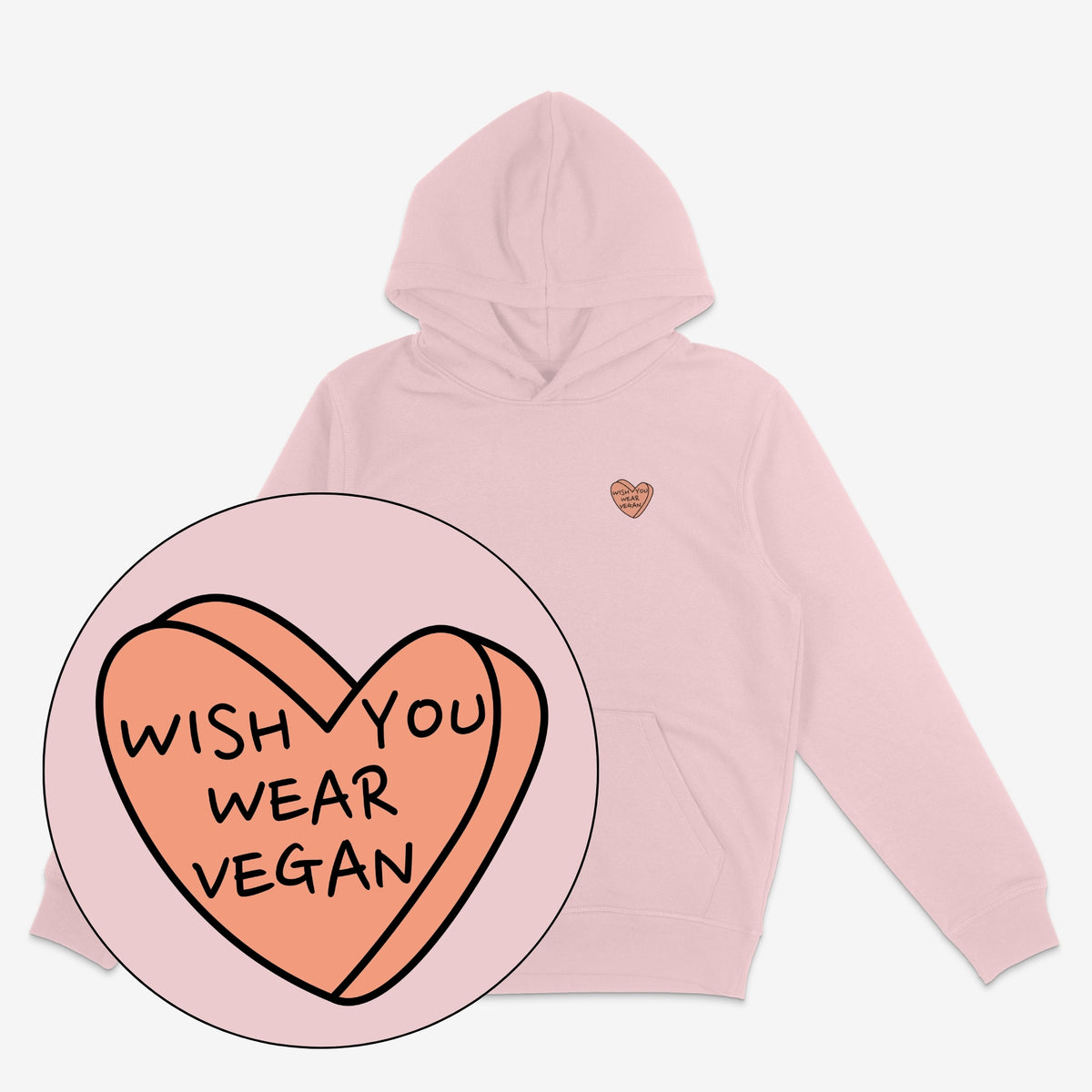 Wish You Wear Vegan Unisex Hoodie