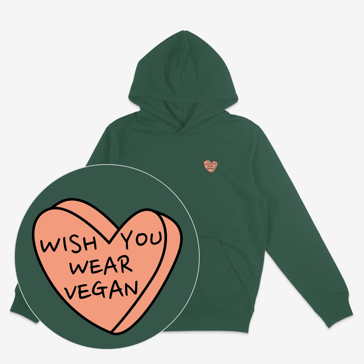 Wish You Wear Vegan Unisex Hoodie