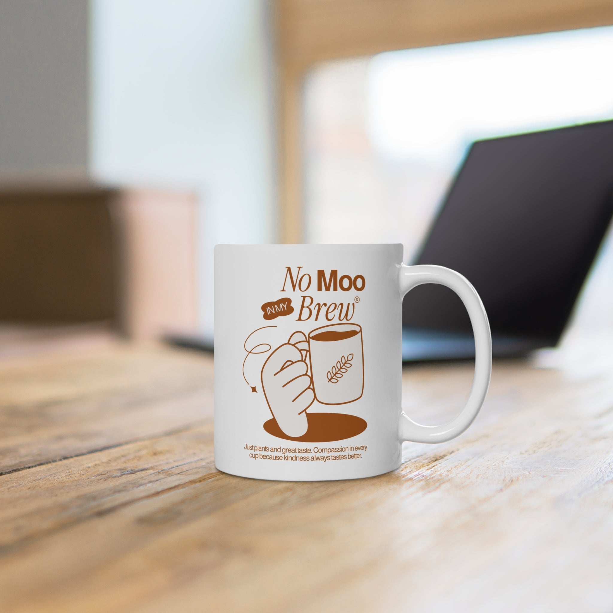 No Moo In My Brew Tasse