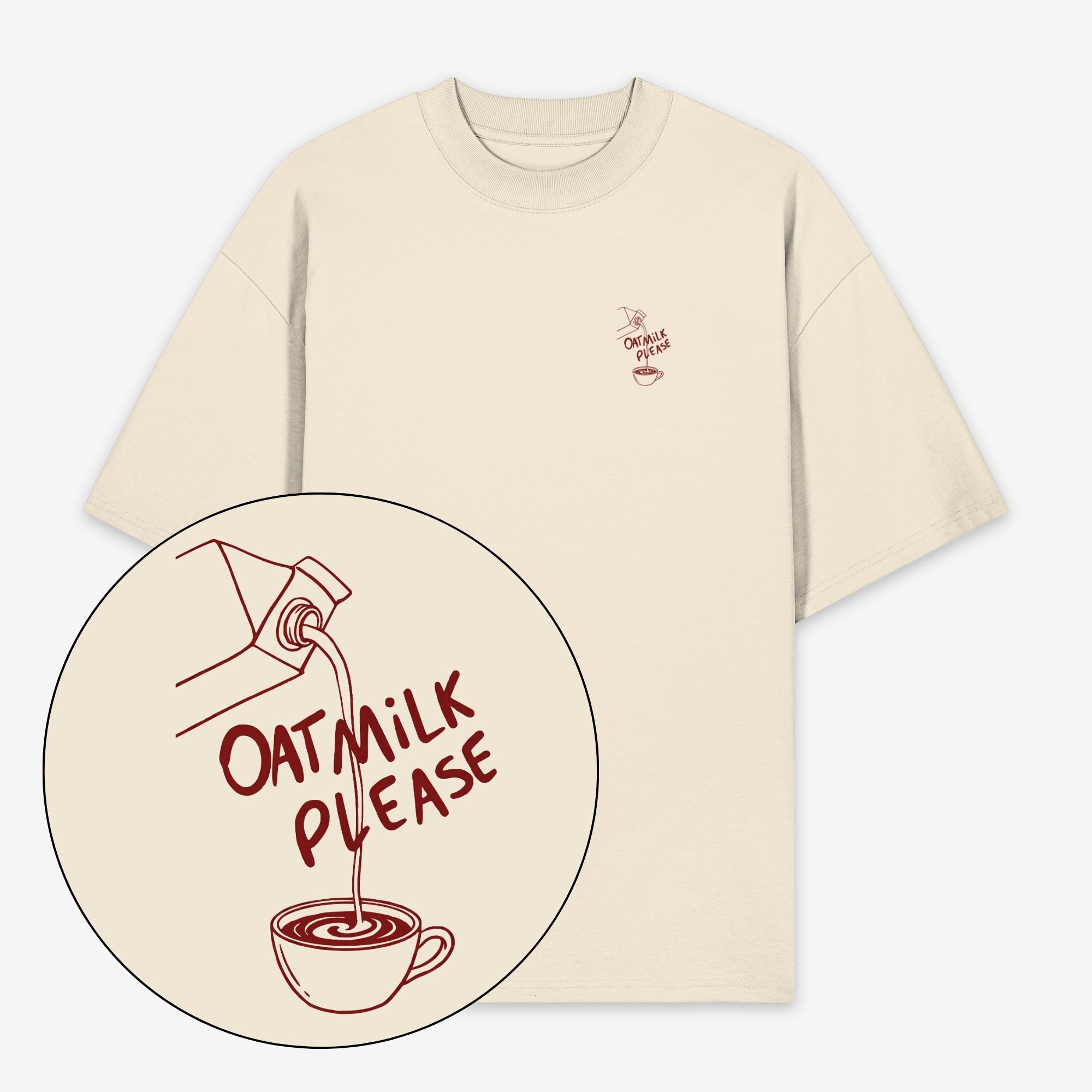 Oat Milk Please Unisex Oversized Shirt 2