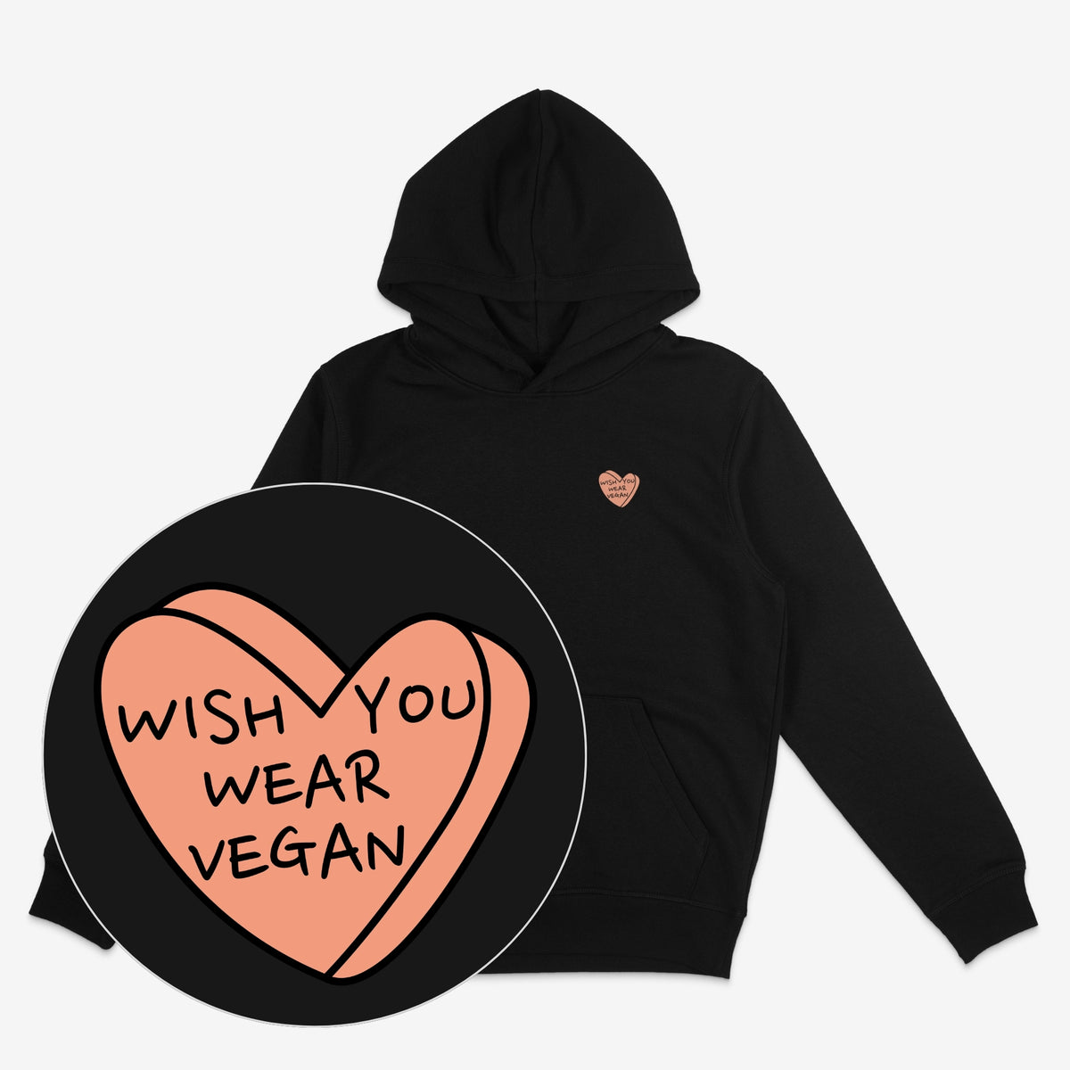 Wish You Wear Vegan Unisex Hoodie