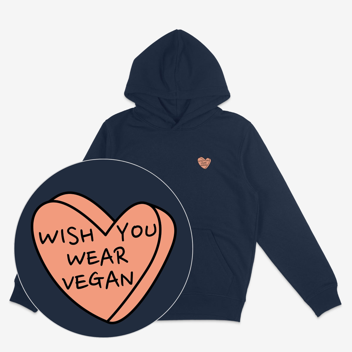 Wish You Wear Vegan Unisex Hoodie