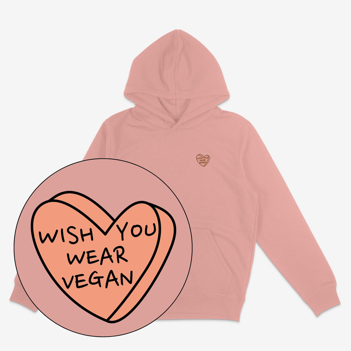Wish You Wear Vegan Unisex Hoodie