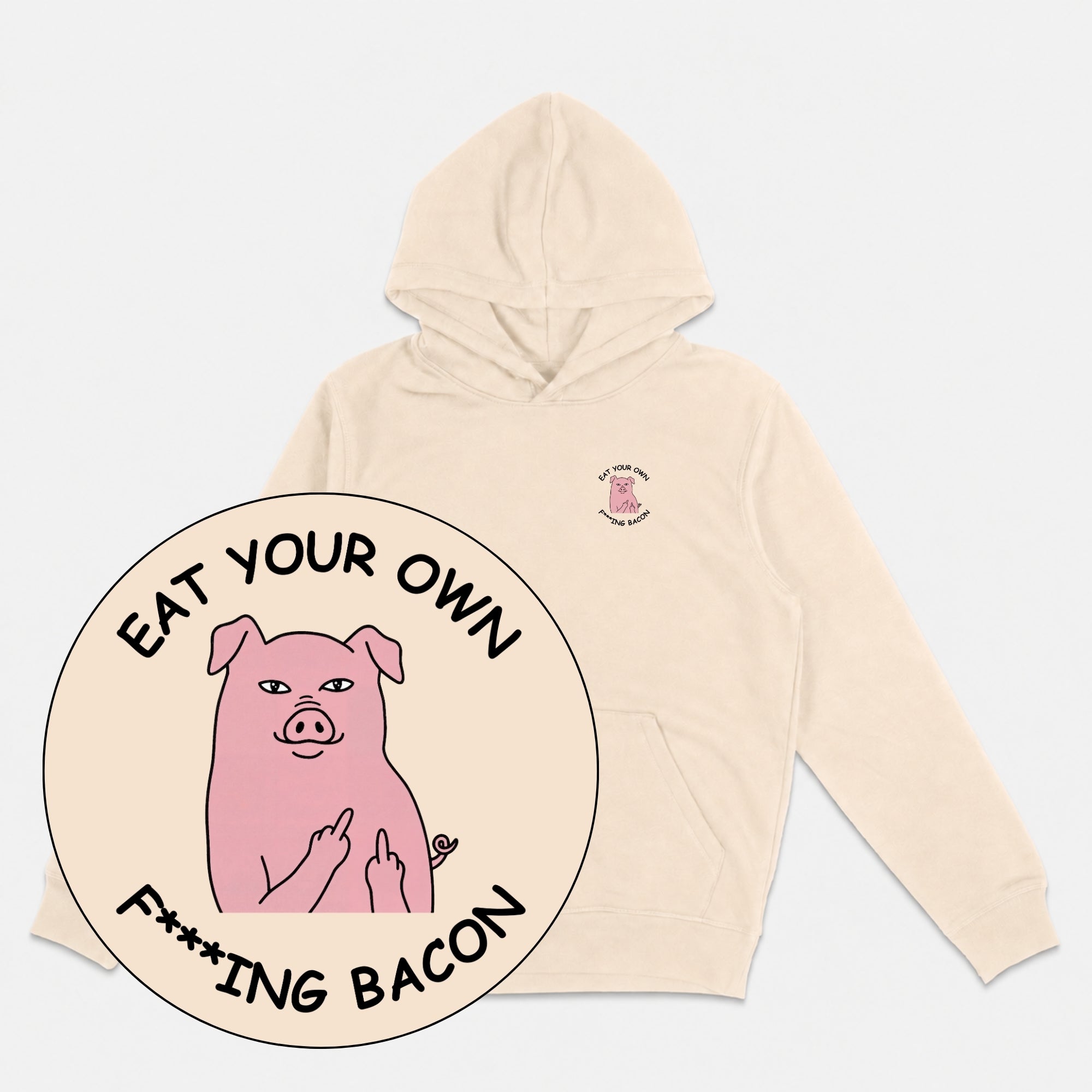 Eat Your Own Bacon Unisex Oversized Hoodie