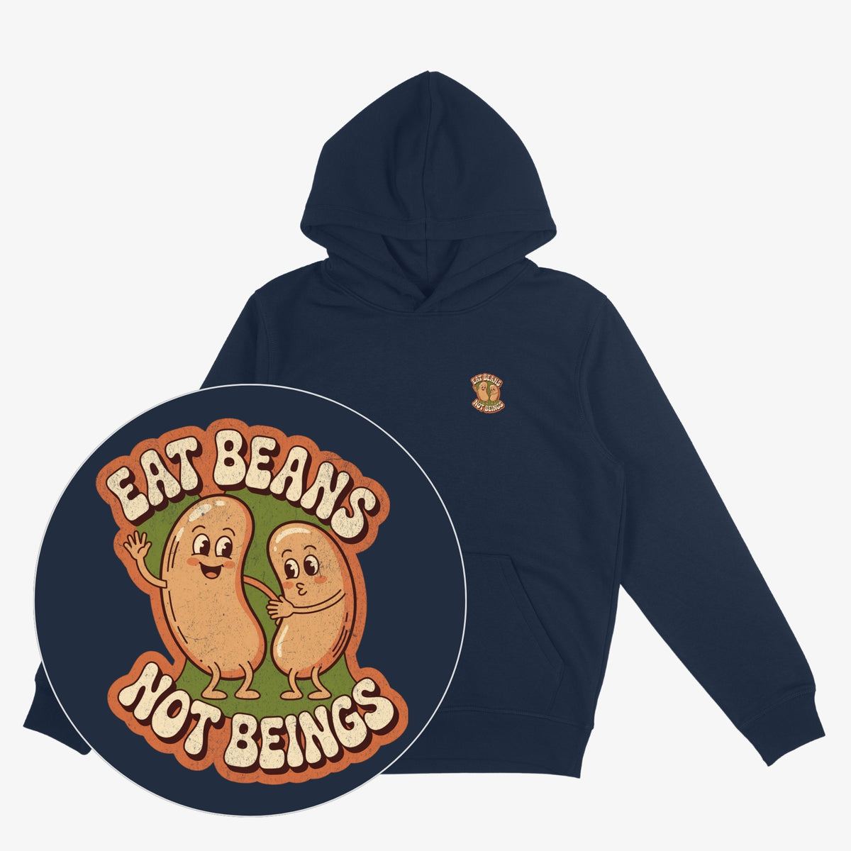 Eat Beans Not Beings Unisex Oversized Hoodie