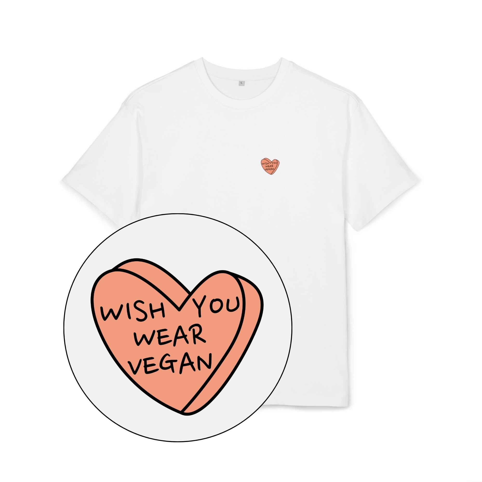 Wish You Wear Vegan Unisex Oversized Shirt