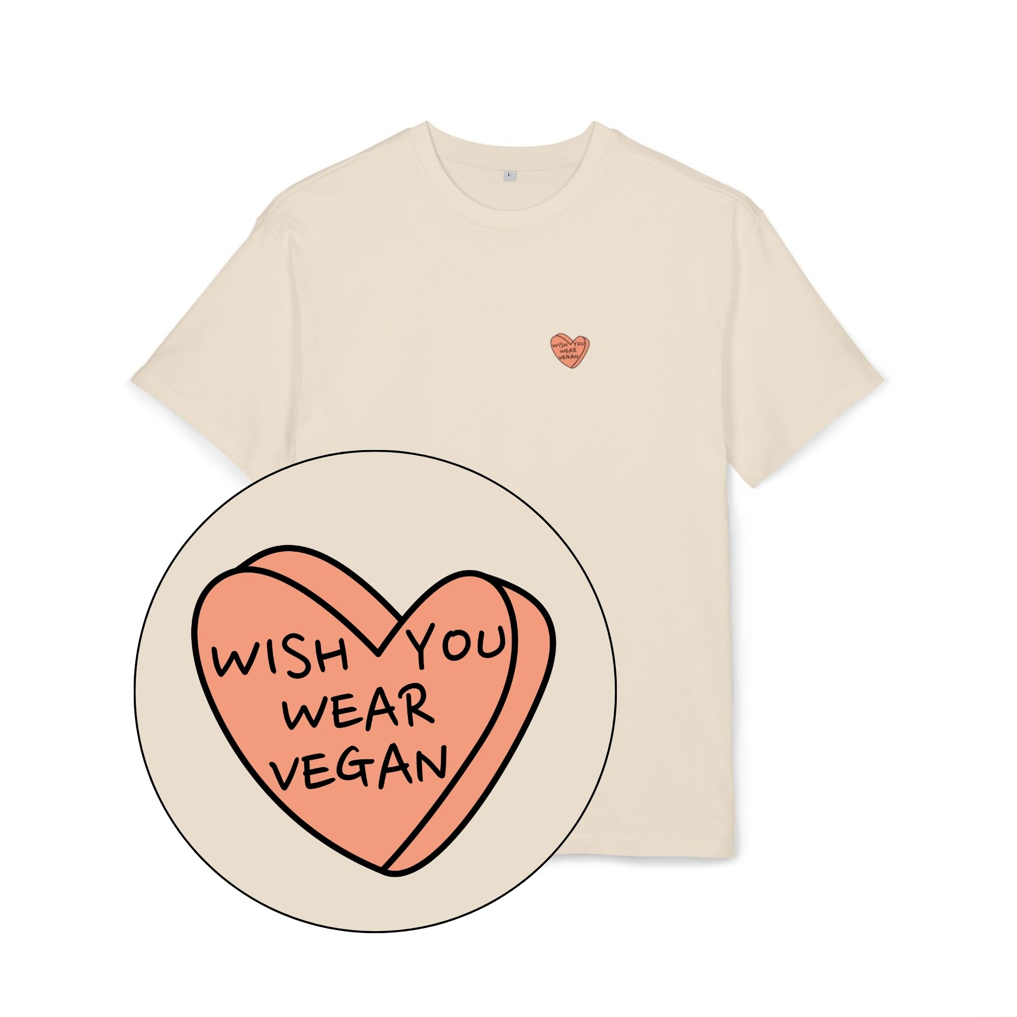 Wish You Wear Vegan Unisex Oversized Shirt