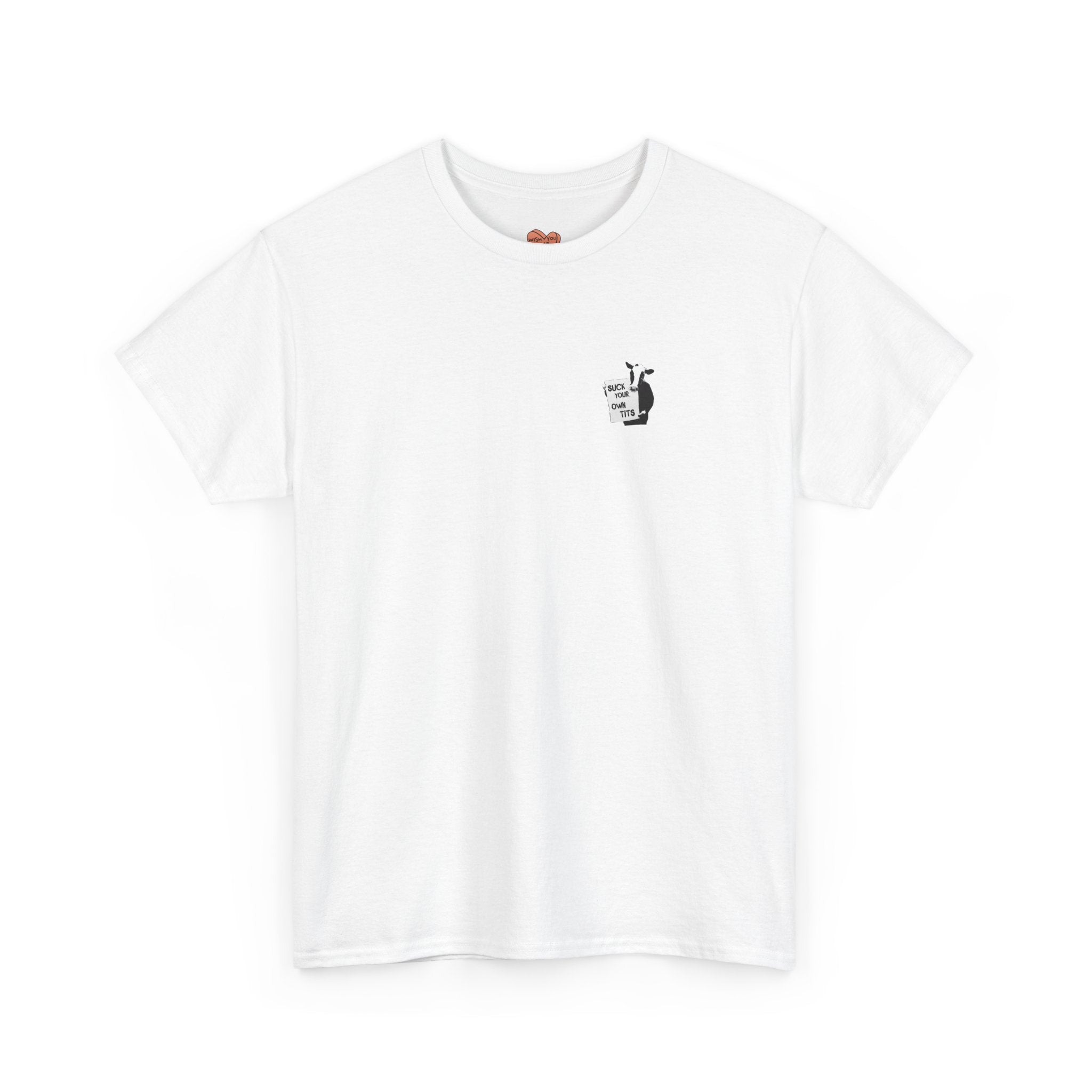 T-Shirt — Minimalist Cat & Coffee Chest Print Tee