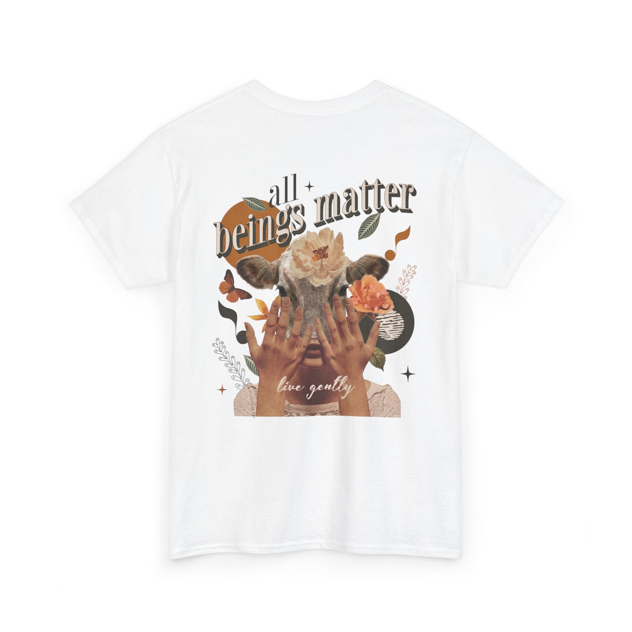 T-Shirt — 'All Beings Matter' Vintage Collage Tee (Love Gently)