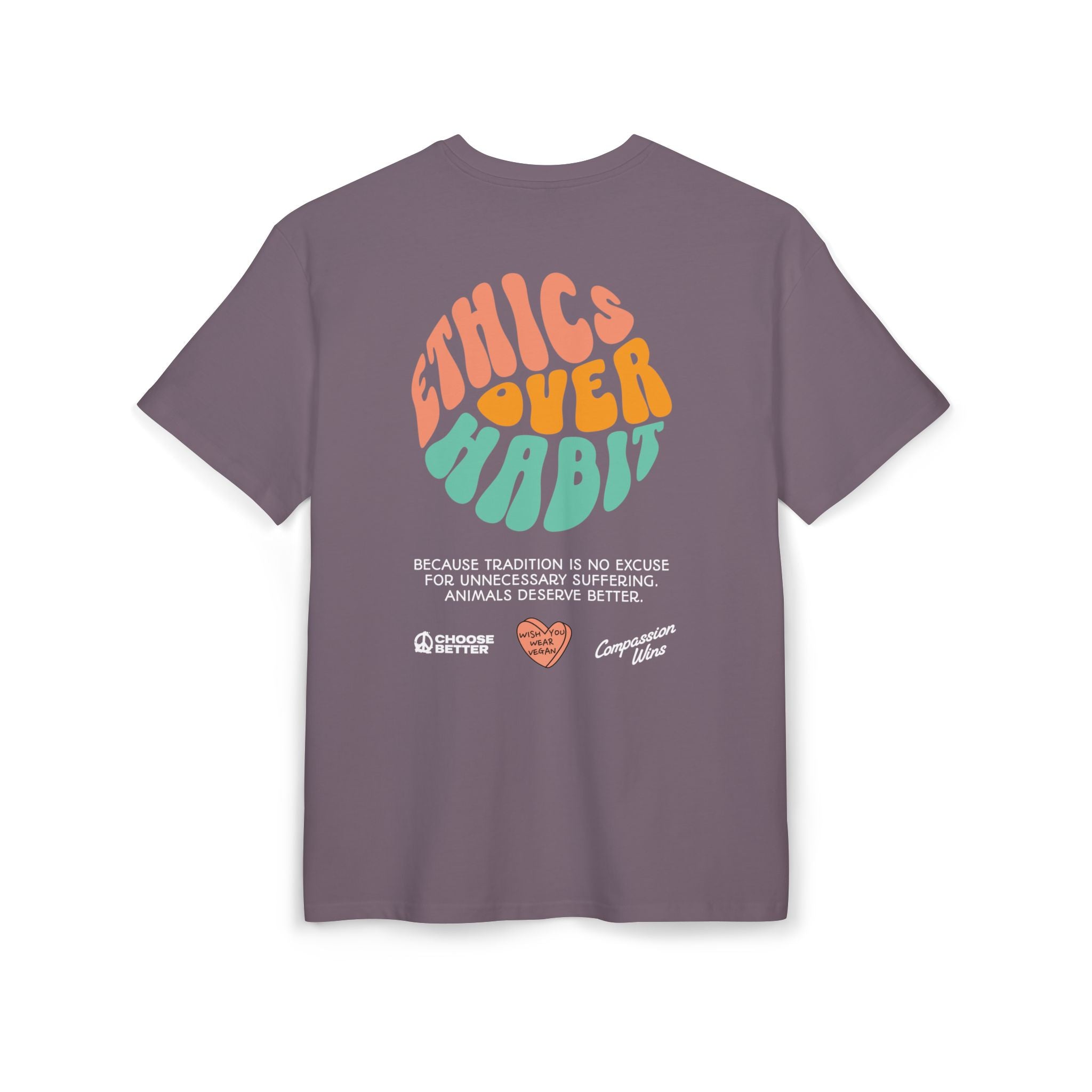 Ethics Over Habit Unisex Oversized Shirt