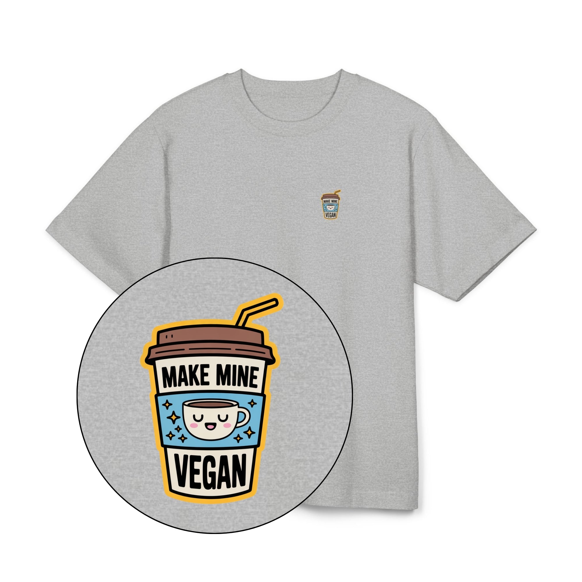 Make Mine Vegan Unisex Oversized Shirt