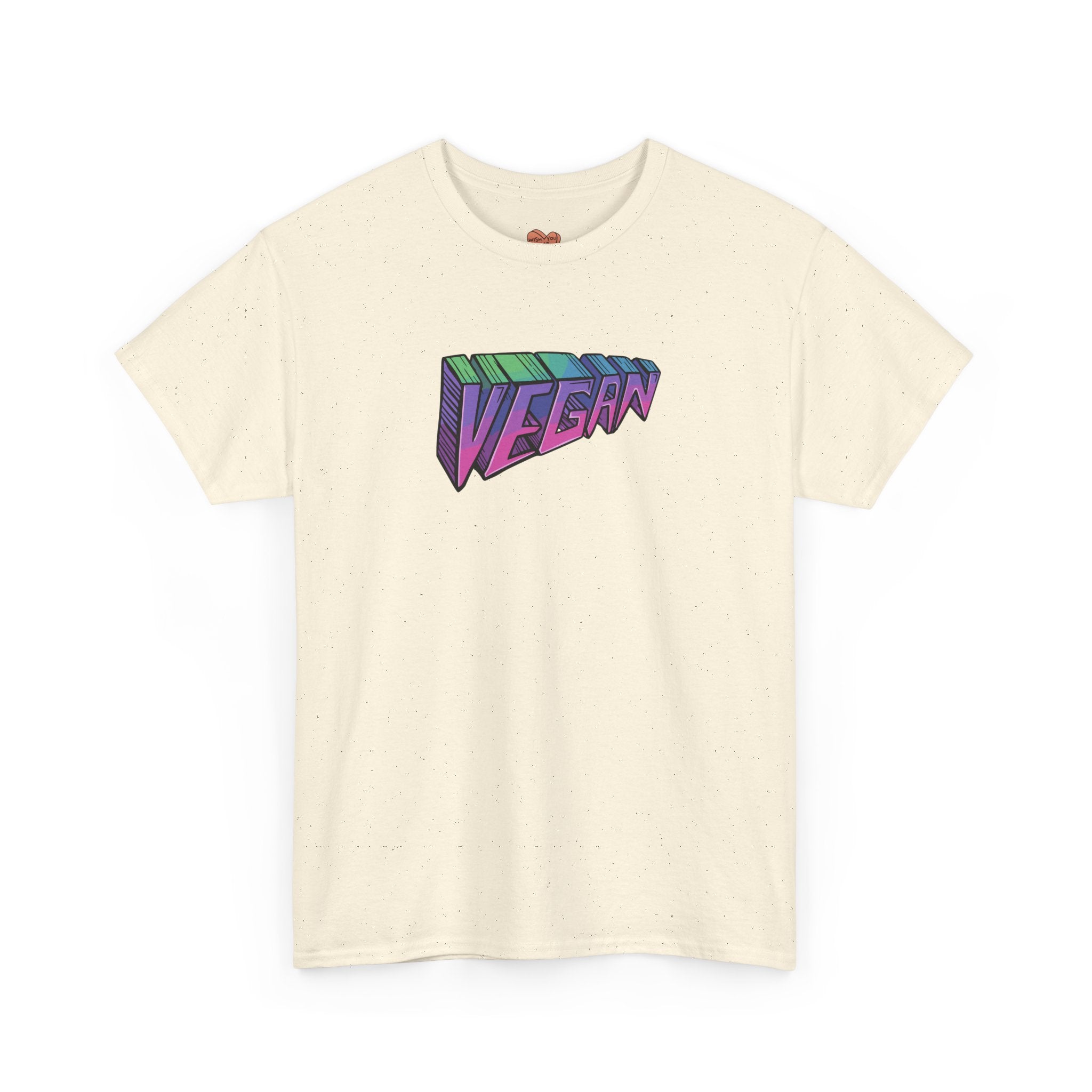 Vegan Retro 3D Logo T‑Shirt