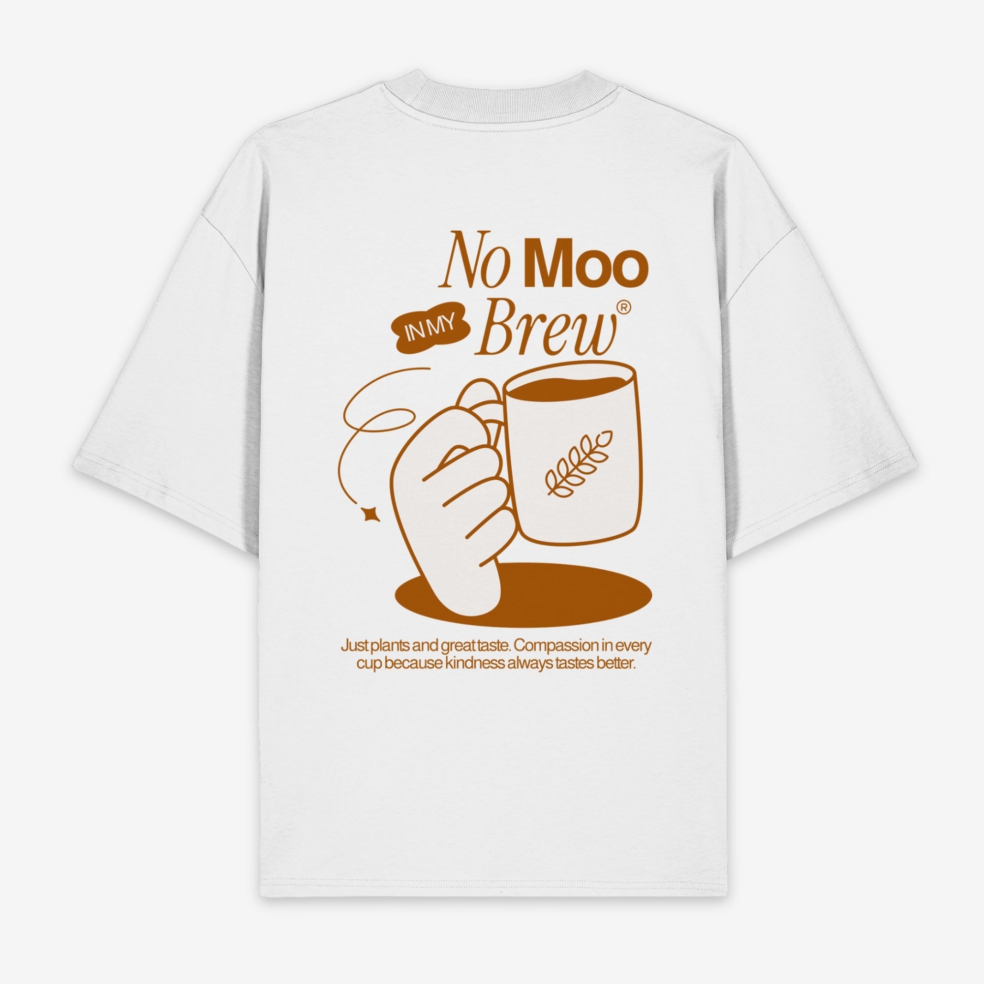 No Moo In My Brew Unisex Oversized Shirt