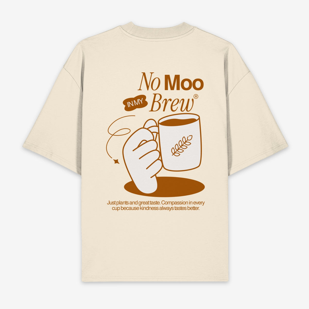 No Moo In My Brew Unisex Oversized Shirt