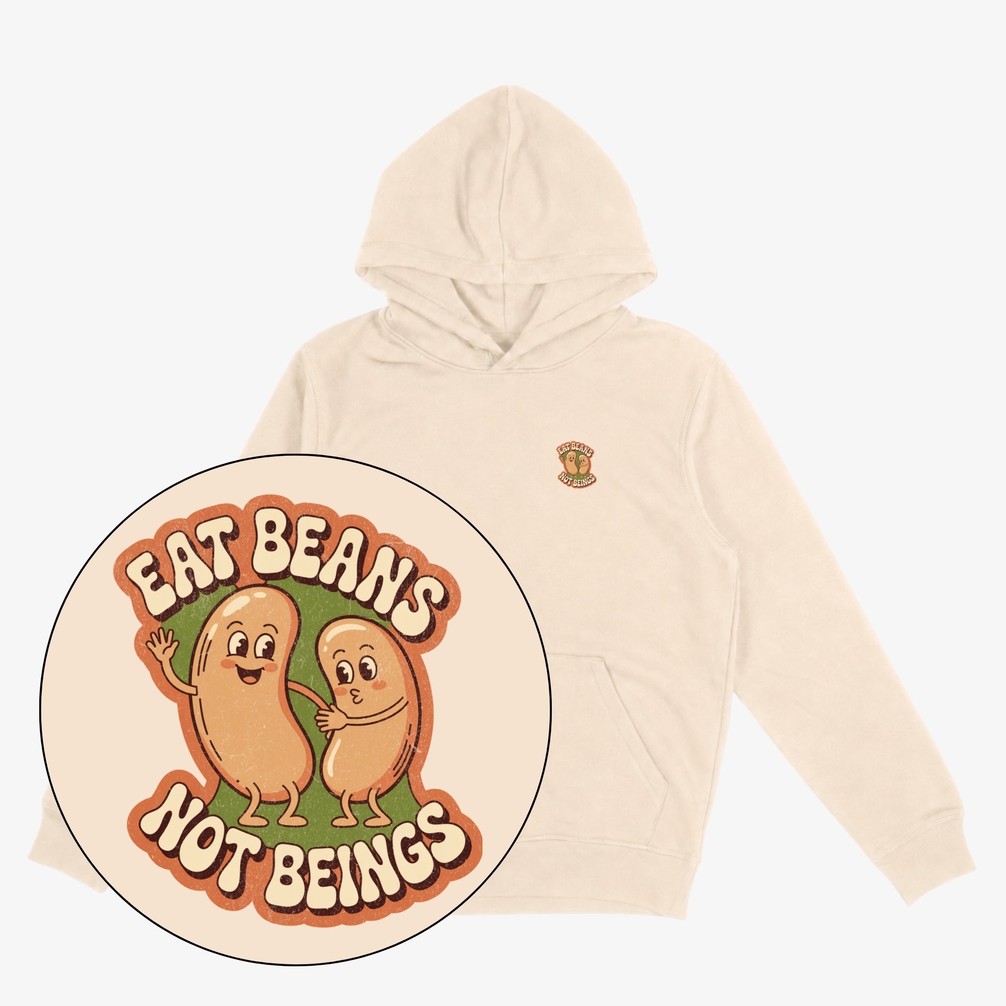 Eat Beans Not Beings Unisex Oversized Hoodie