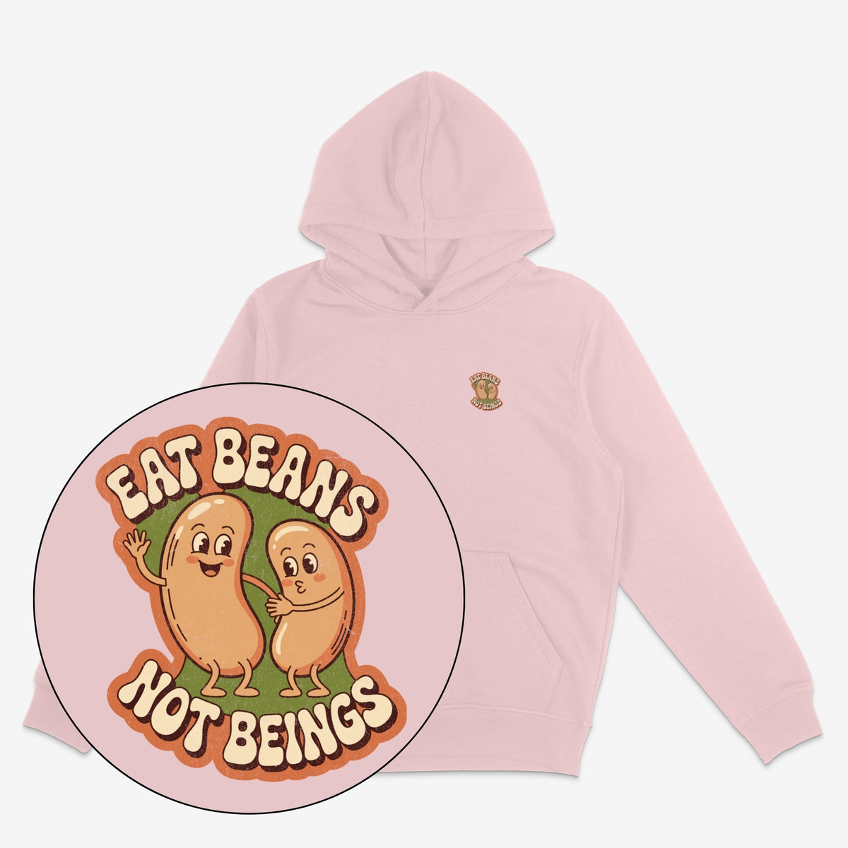 Eat Beans Not Beings Unisex Oversized Hoodie