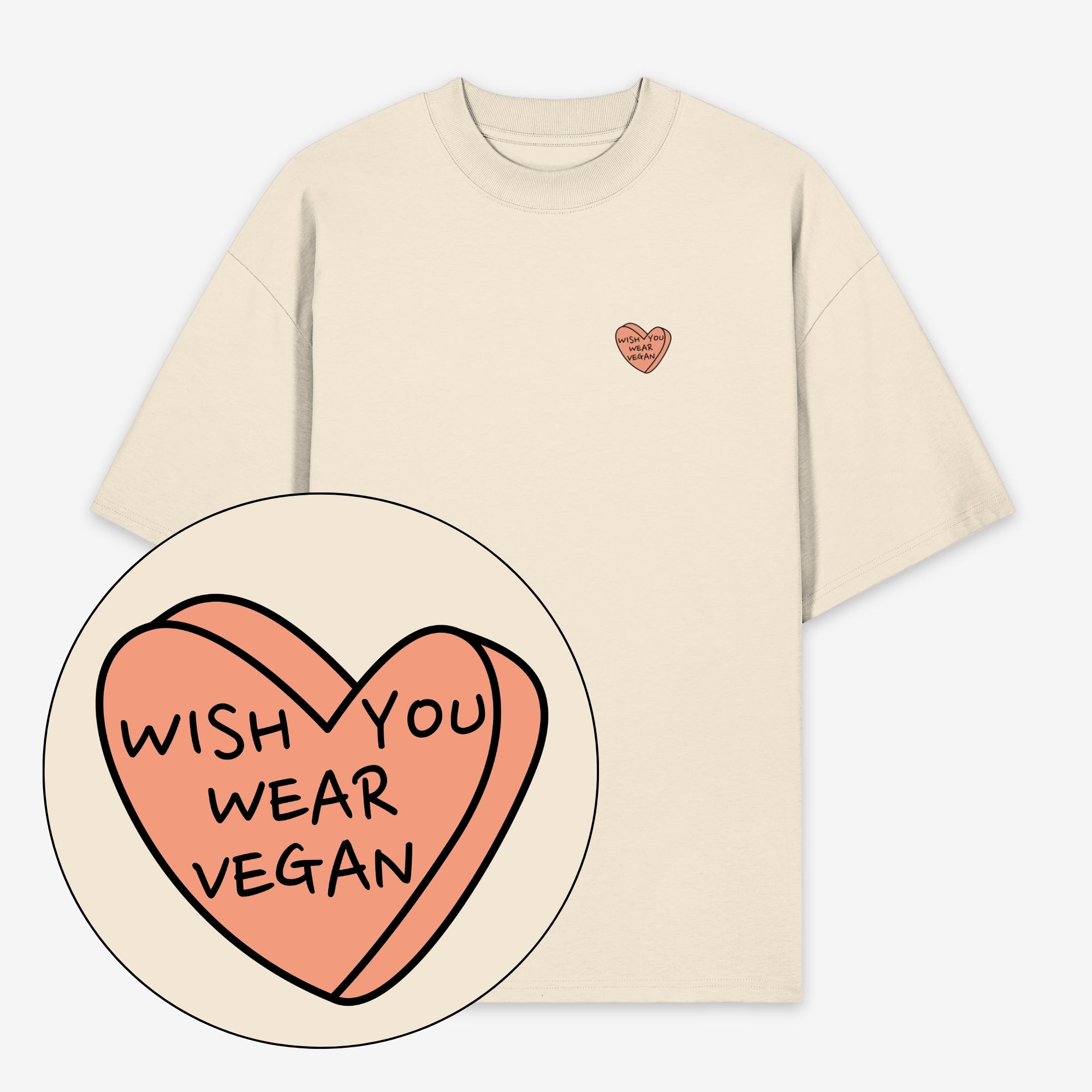 Wish You Wear Vegan Unisex Oversized Shirt