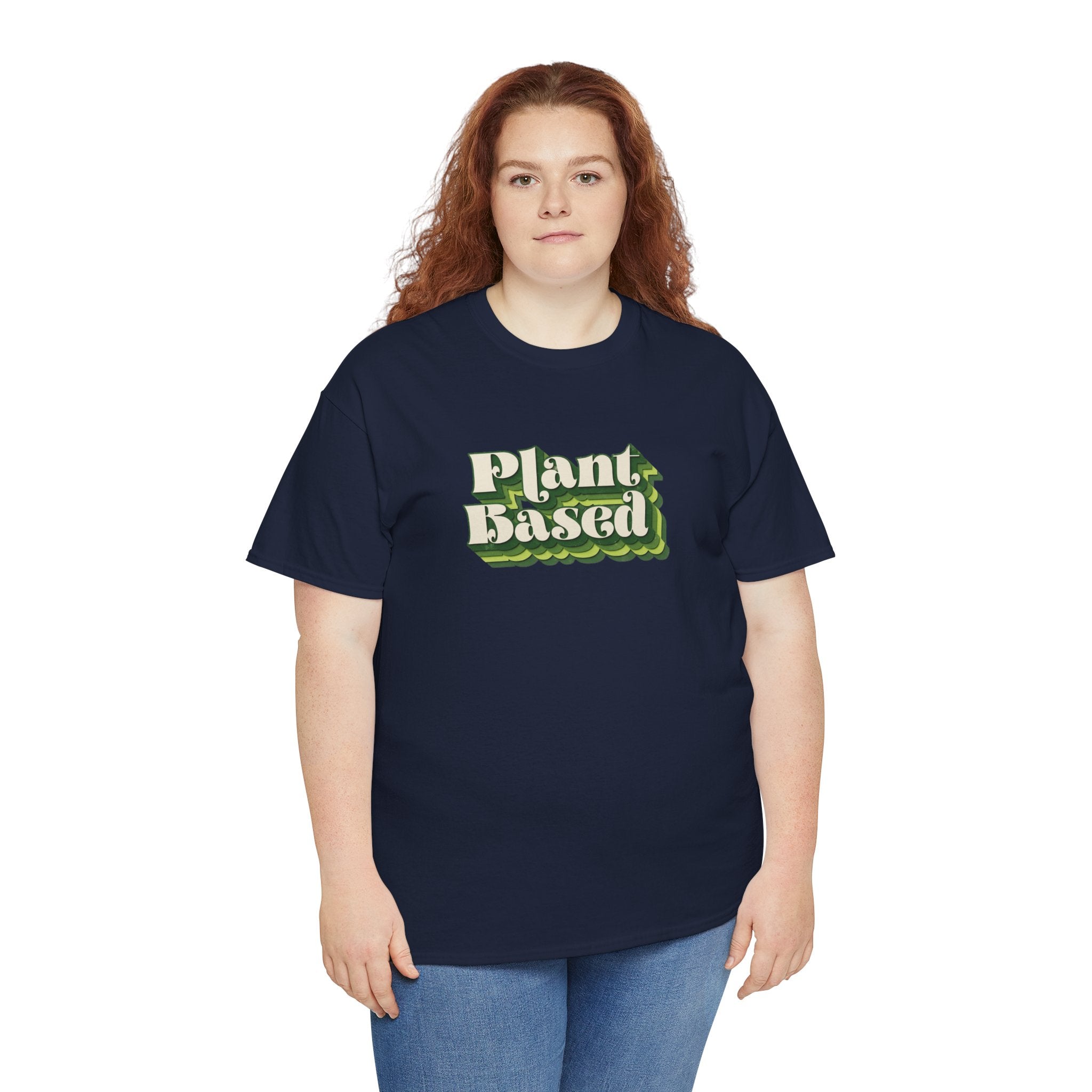 Plant Based T-Shirt — Retro Green Vegan Graphic Tee