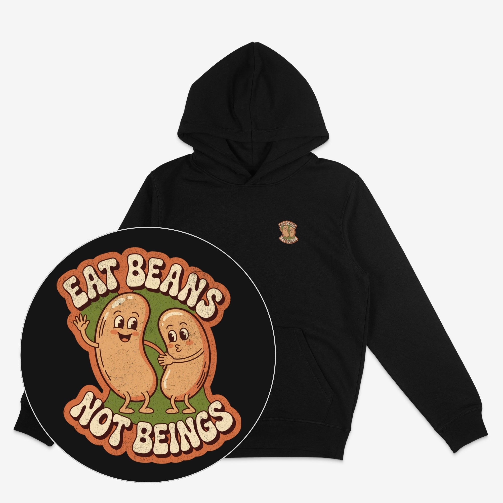 Eat Beans Not Beings Unisex Oversized Hoodie