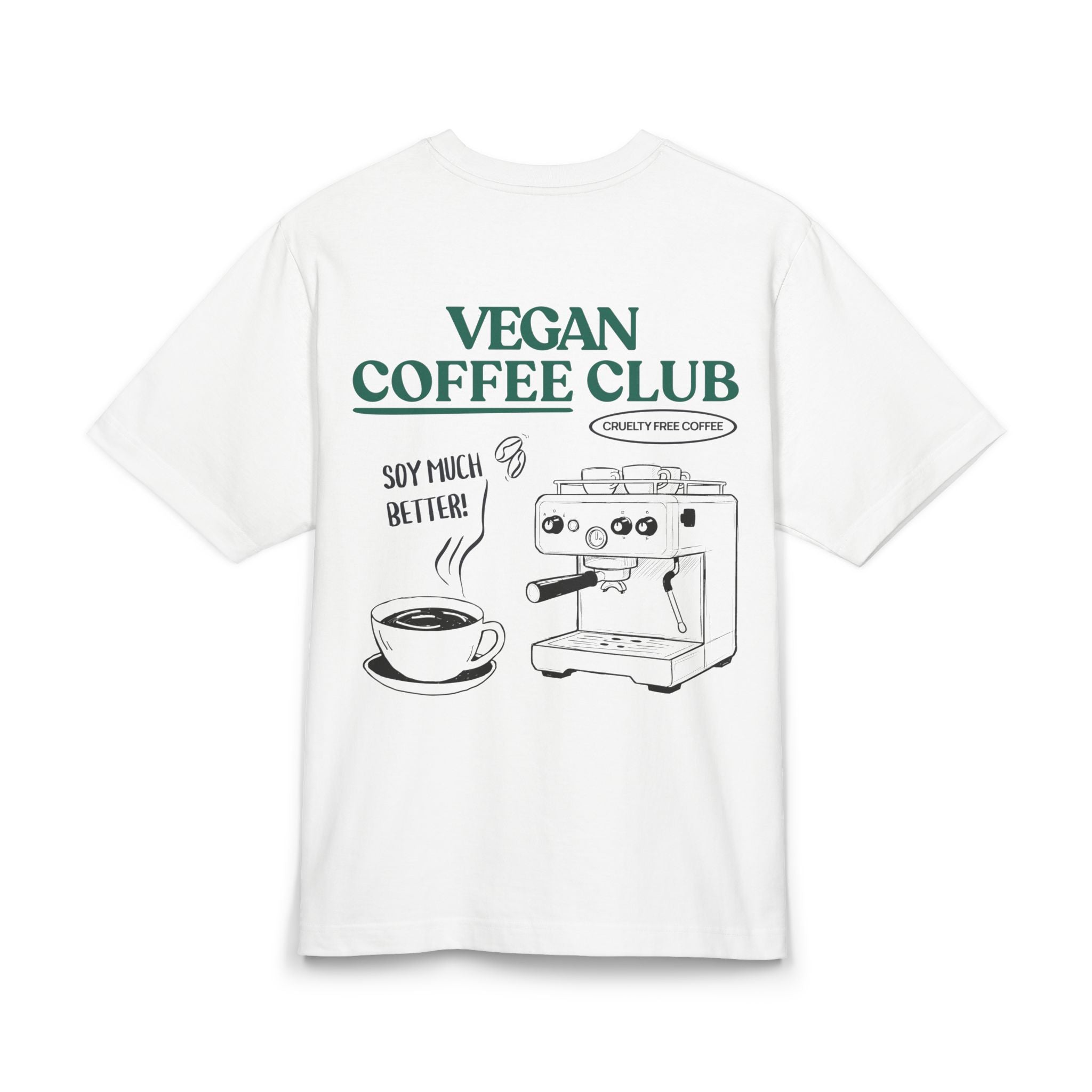 Vegan Coffee Club Unisex Oversized Shirt
