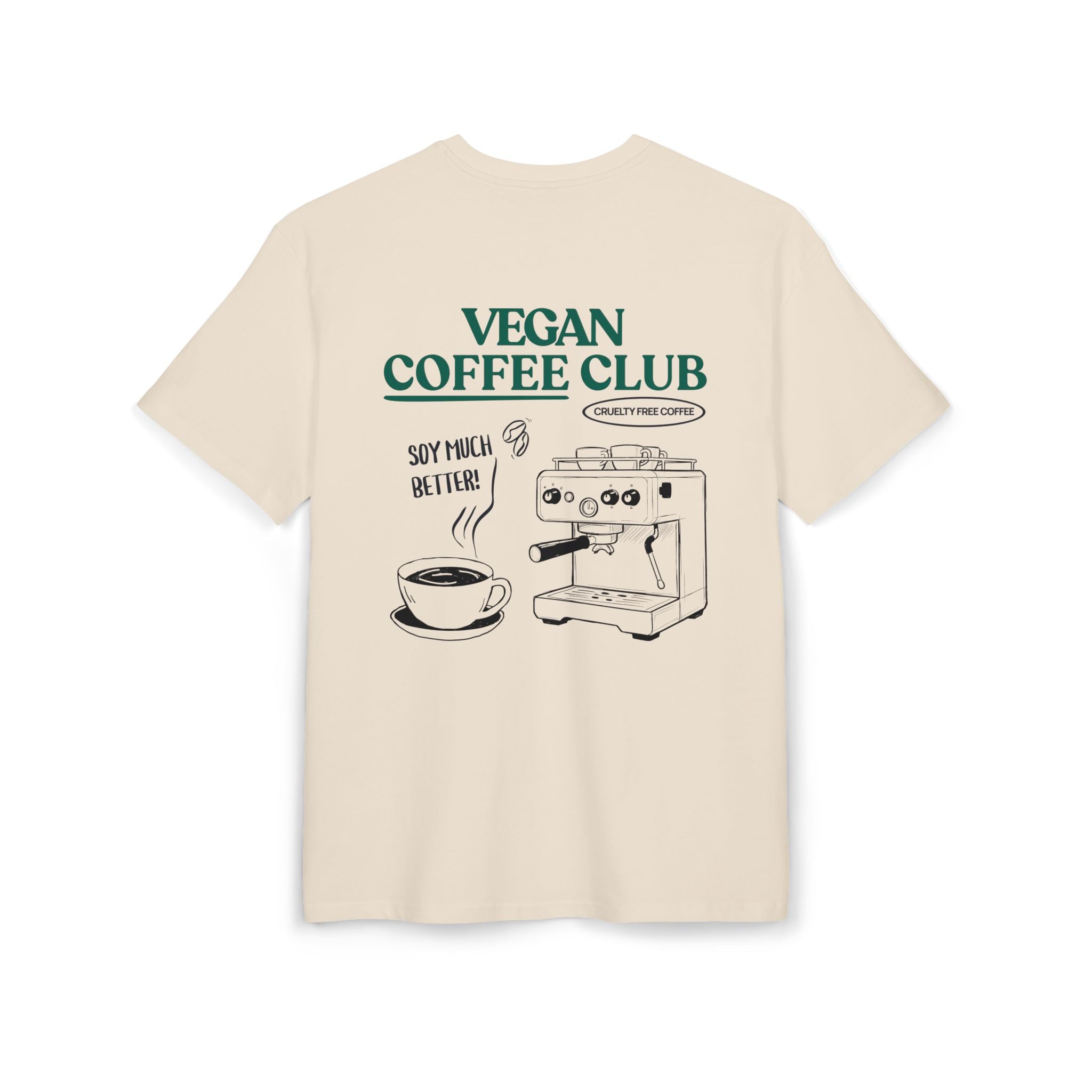 Vegan Coffee Club Unisex Oversized Shirt