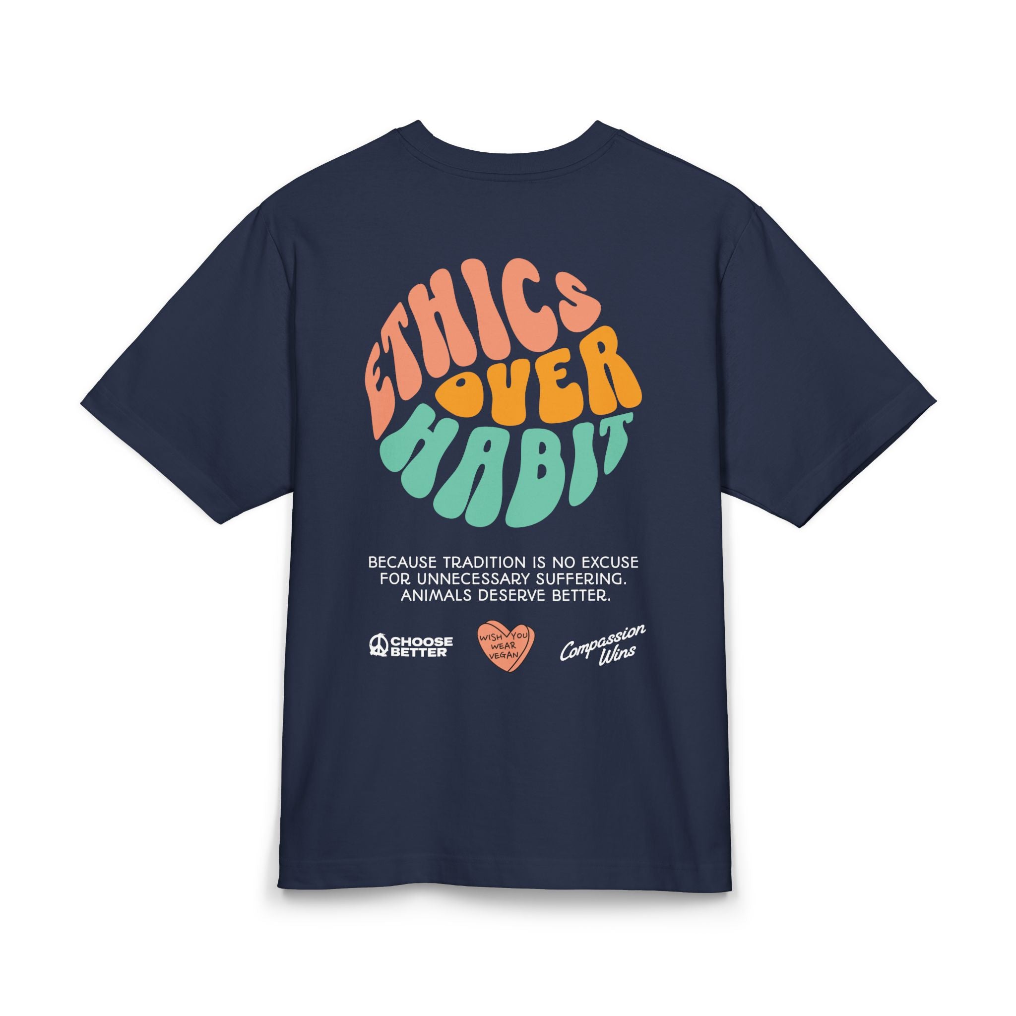 Ethics Over Habit Unisex Oversized Shirt