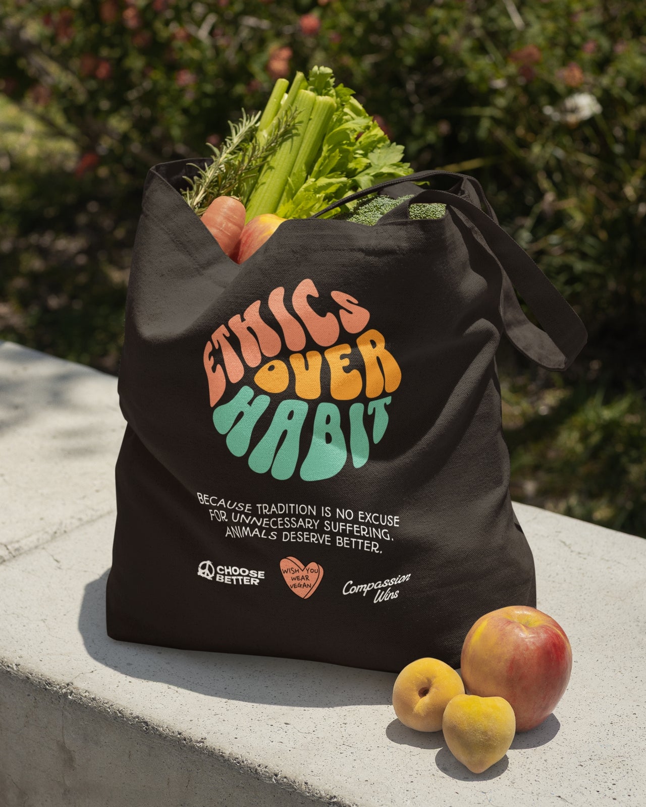 Ethics Over Habit Organic Tragetasche