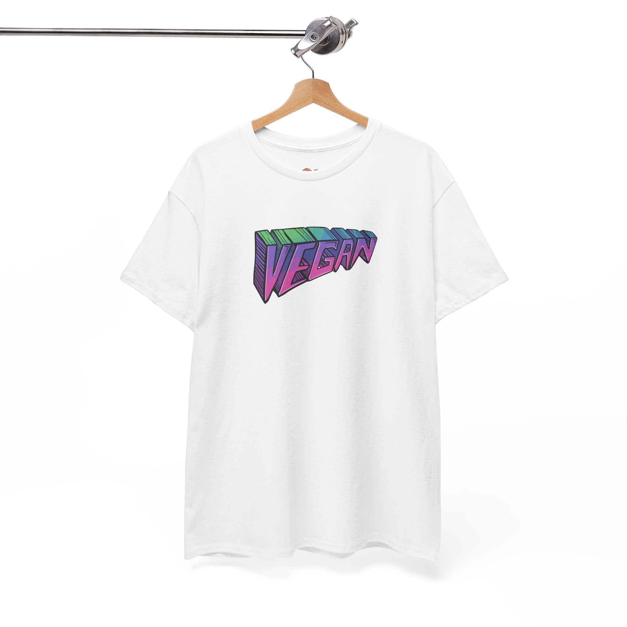 Vegan Retro 3D Logo T‑Shirt