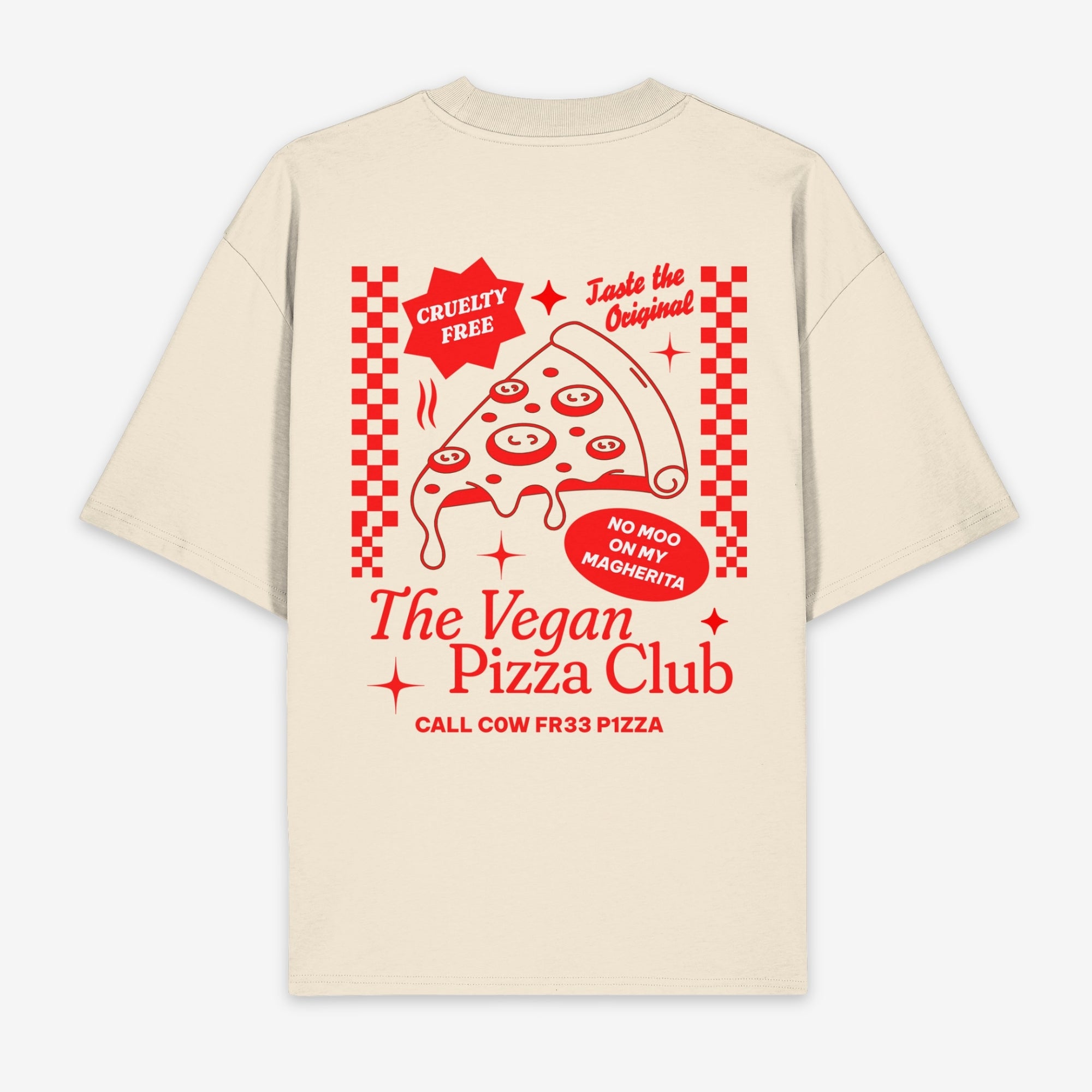 The Vegan Pizza Club Unisex Oversized Shirt