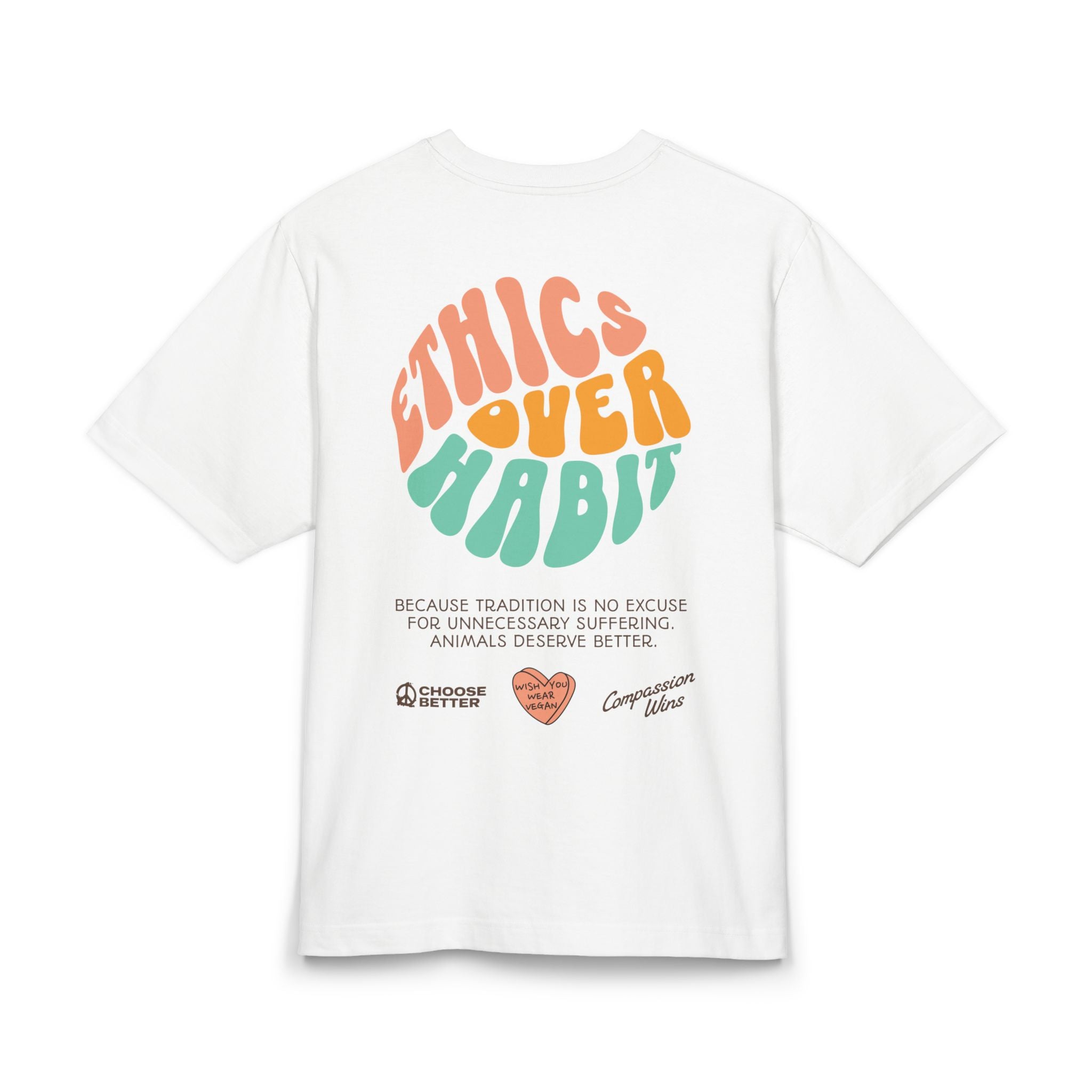 Ethics Over Habit Unisex Oversized Shirt