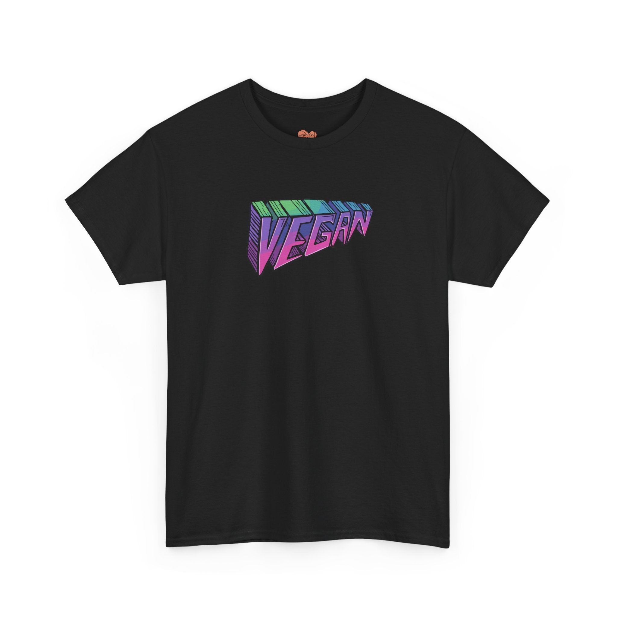 Vegan Retro 3D Logo T‑Shirt