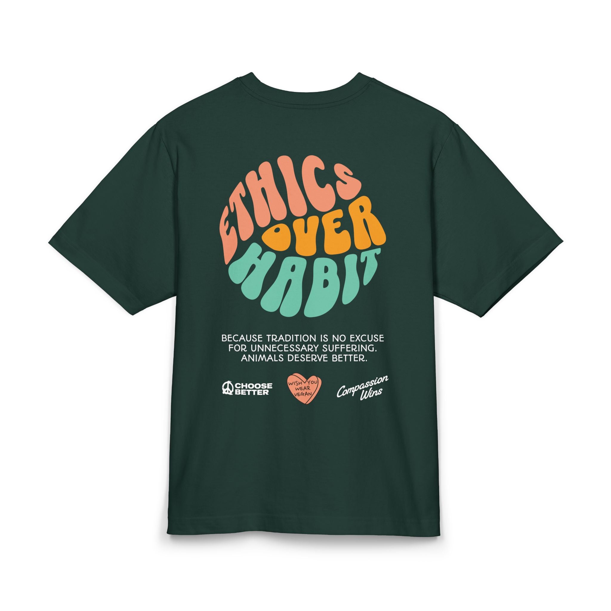 Ethics Over Habit Unisex Oversized Shirt